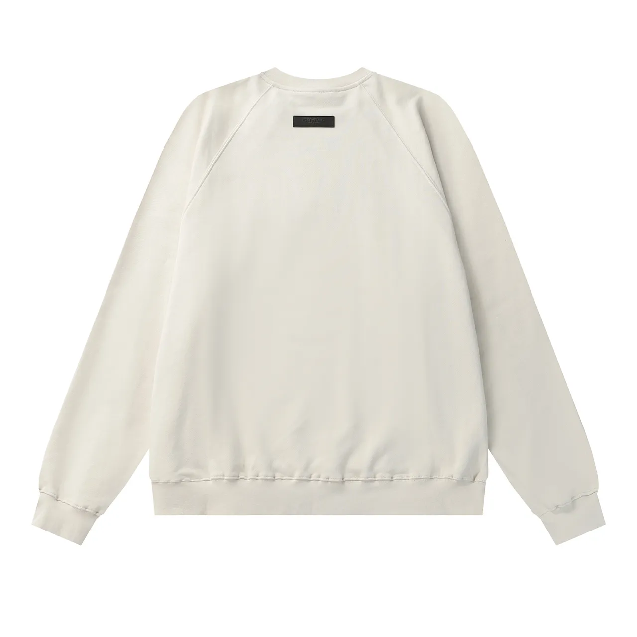 Fear of God Essentials Black Raglan Sleeves Embroidered Chest Logo Sweater