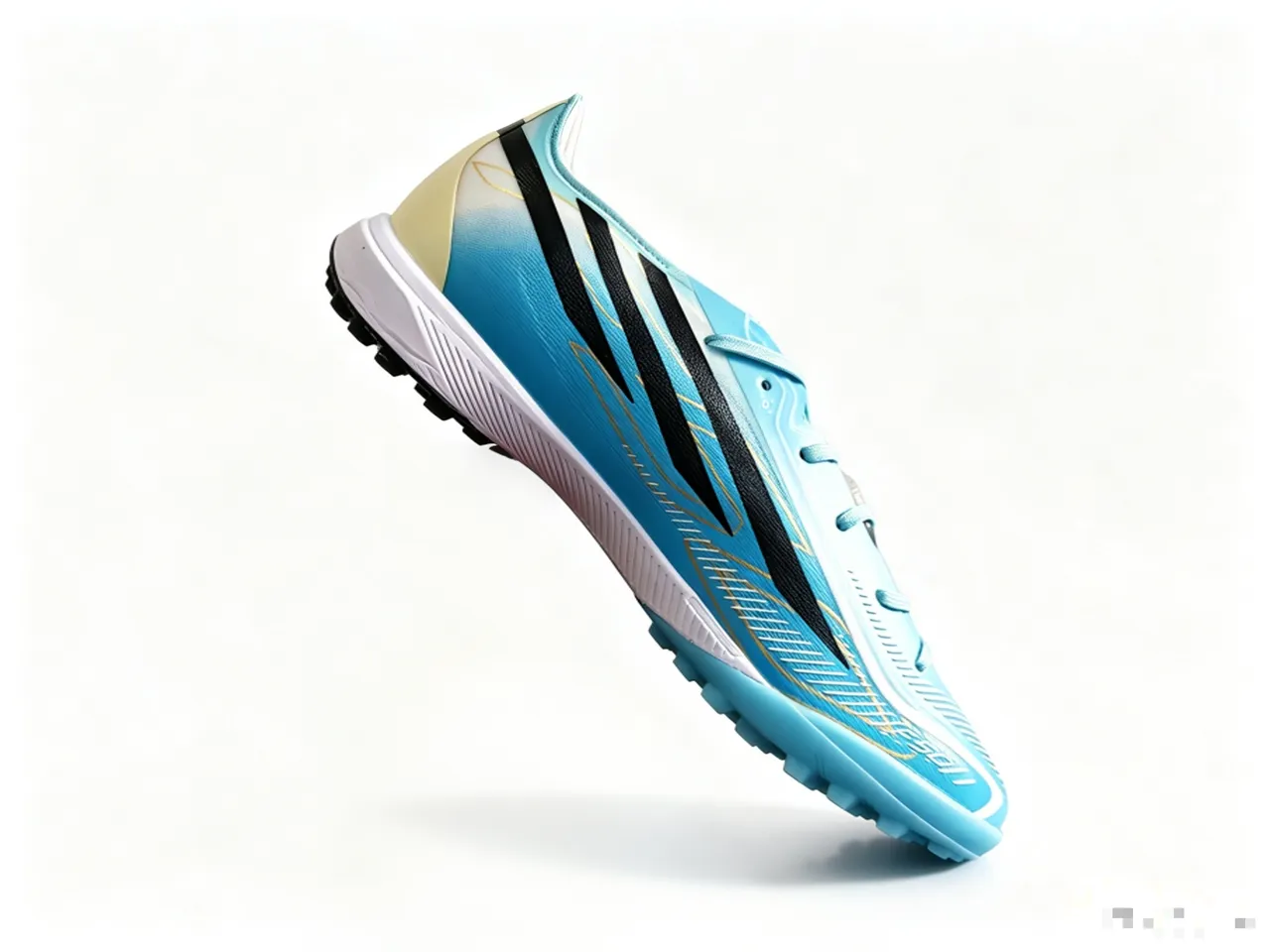Adidas F50 Blue Black Low-Cut Synthetic Upper Molded Studs Turf Soccer Shoes