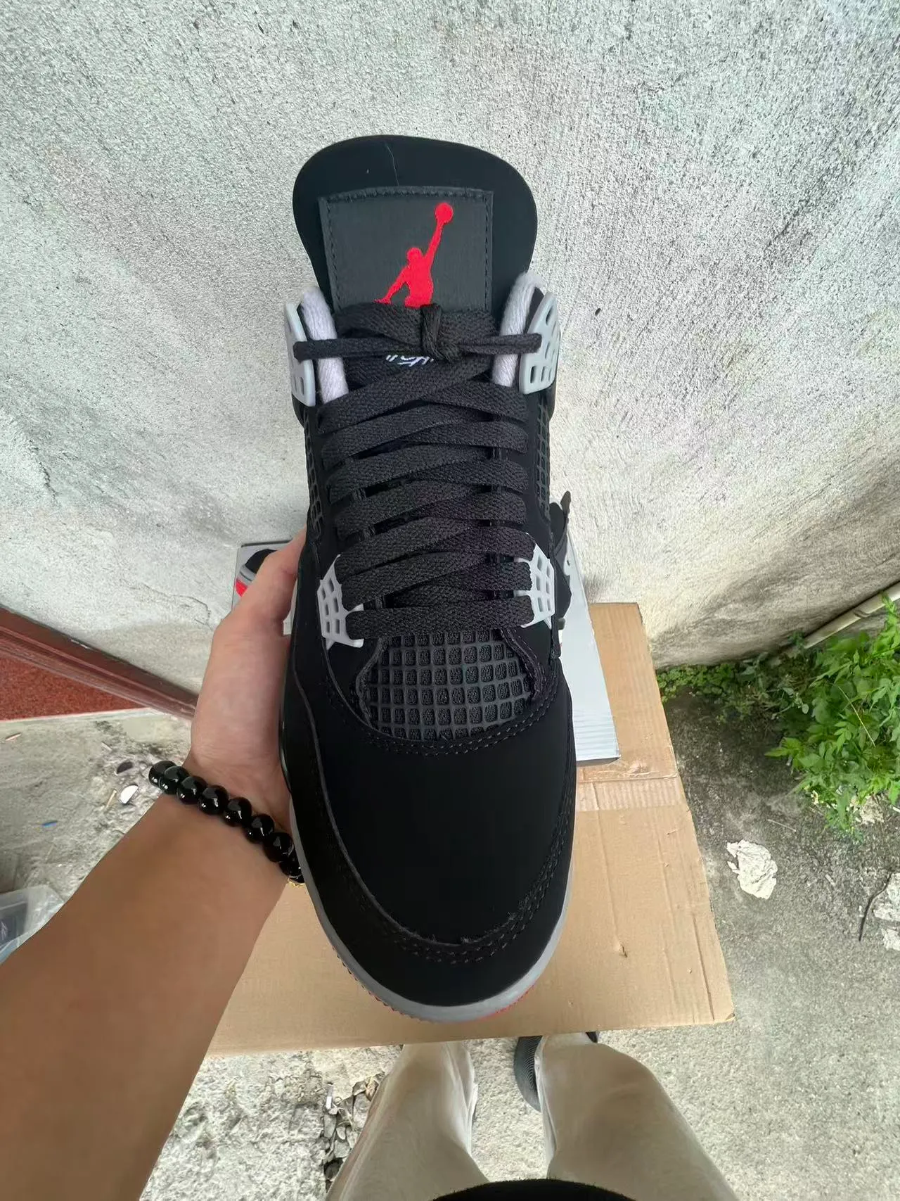 Air Jordan 4 Black Red Gray Basketball Shoes