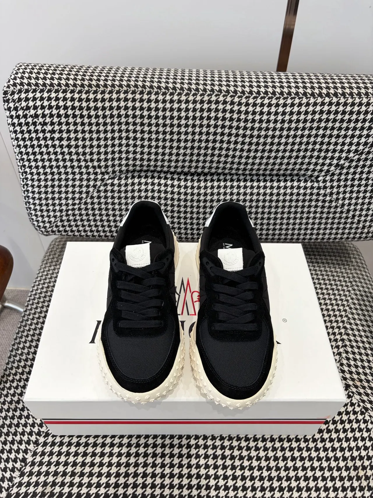 Moncler Black and Off-White Lifestyle Sneaker