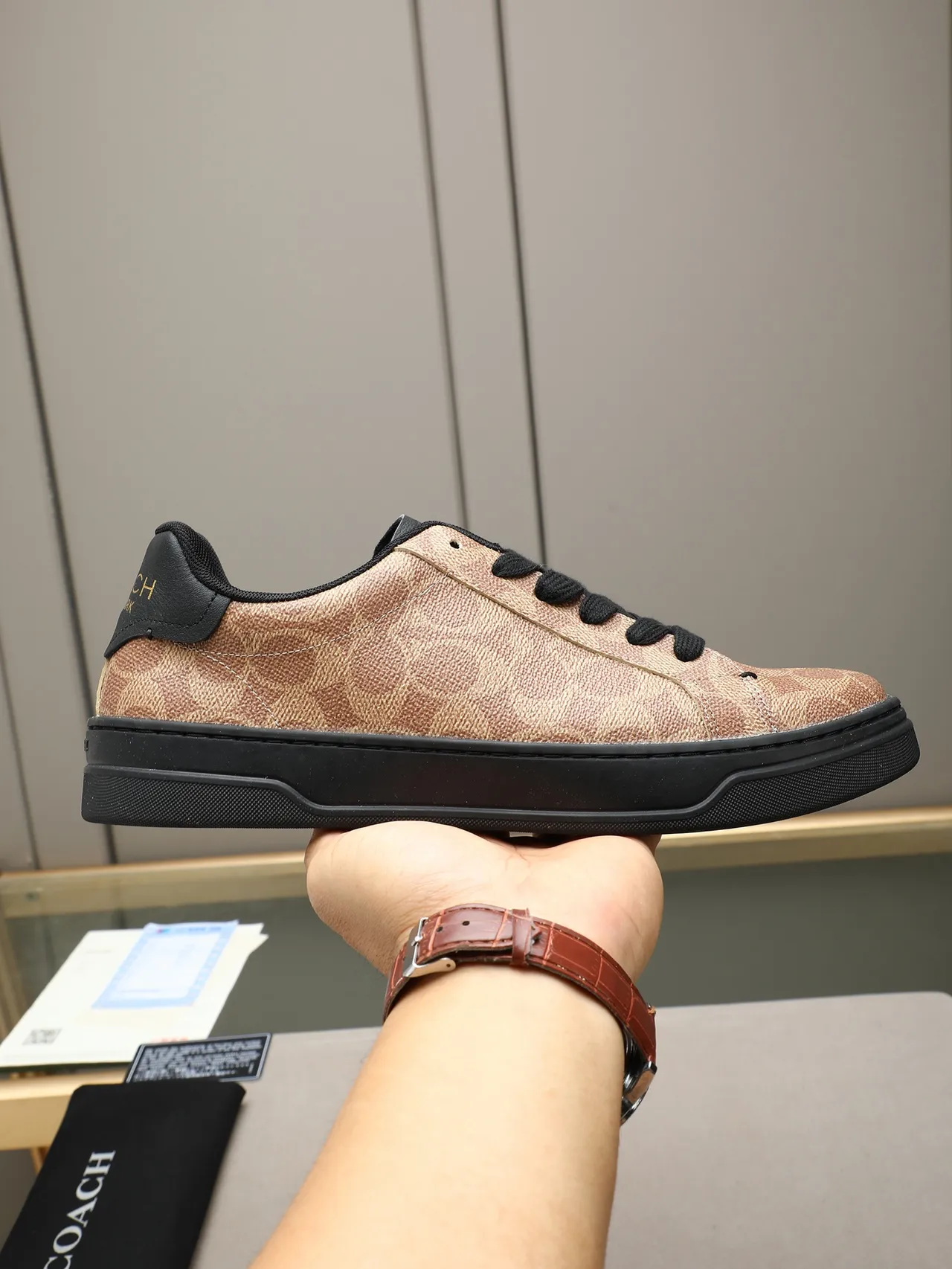 Coach Monogram Canvas Low-Top Lifestyle Sneakers