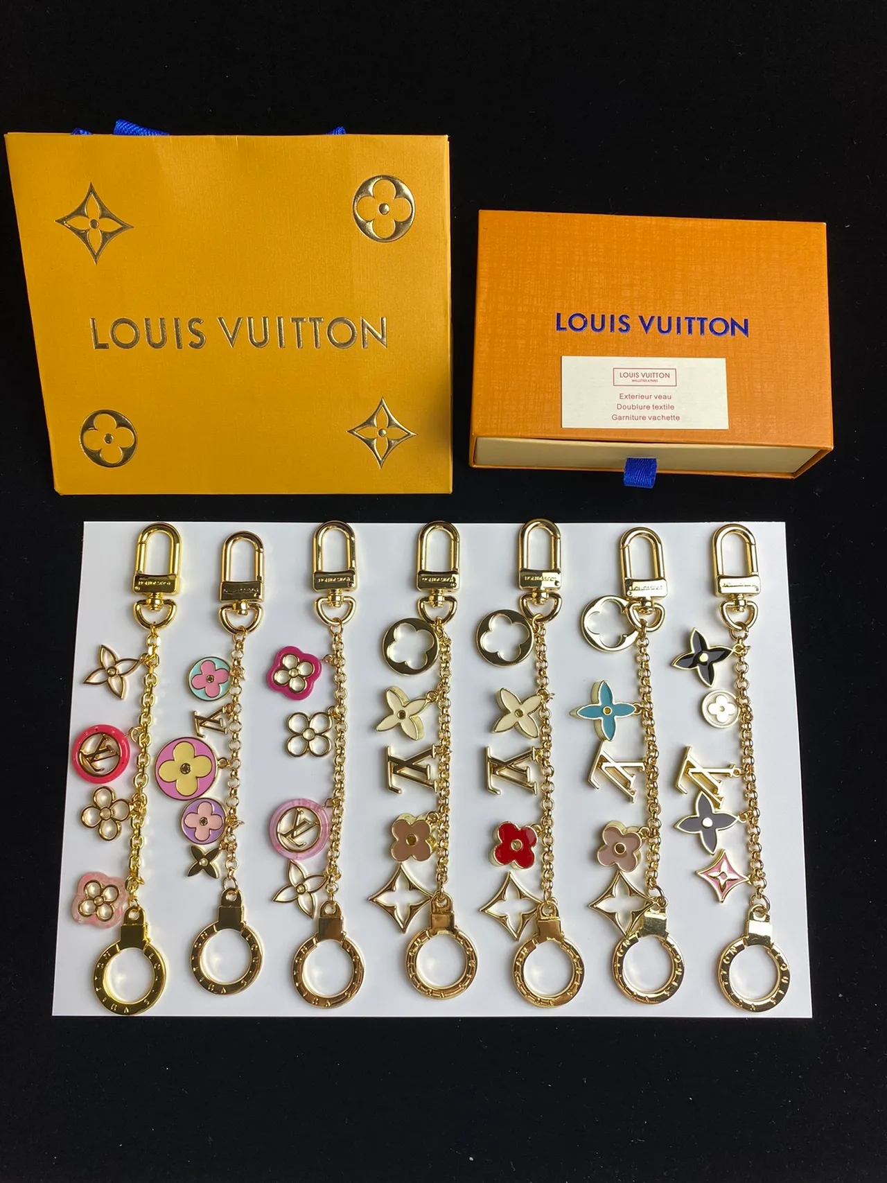 Louis Vuitton Gold Multicolor Metal Enamel Charms Phone Case