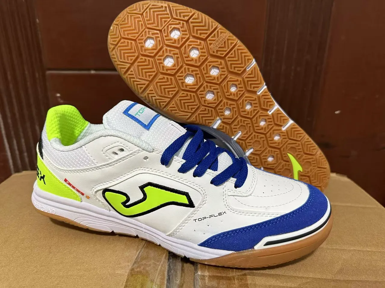Joma Top-Flex White Neon Yellow Teal Lifestyle Sneakers