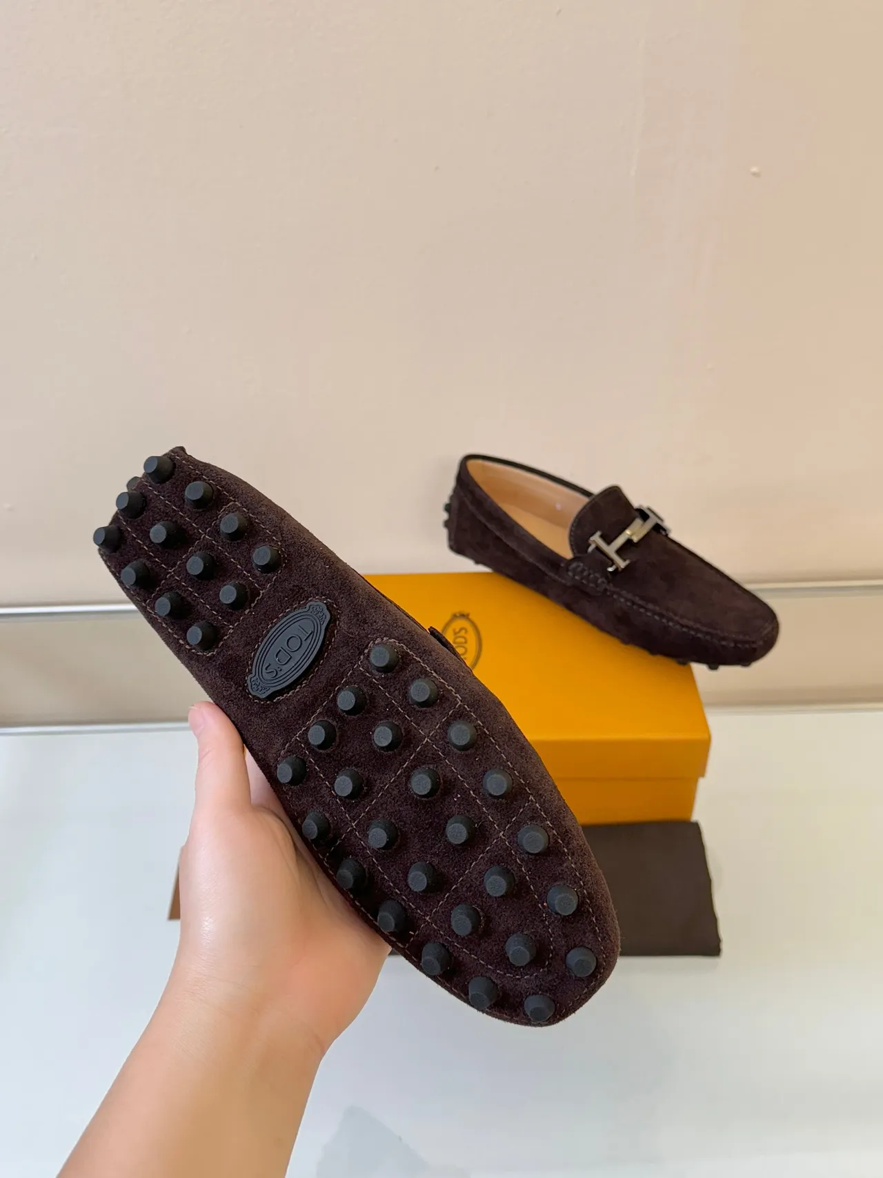 Tod's Gommino Loafer Brown Suede H-Bar Loafers