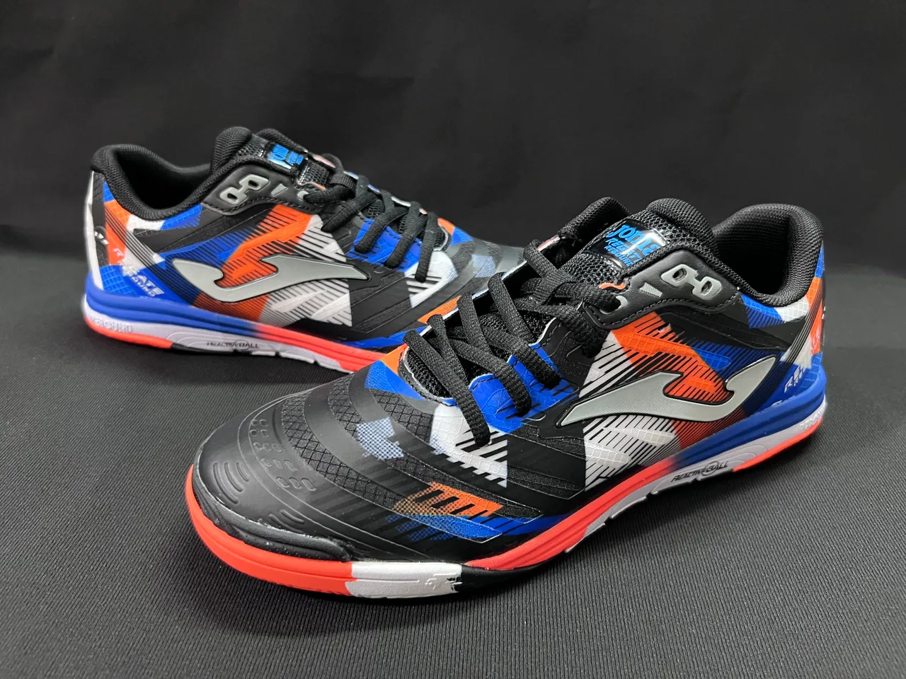 Joma Rebound Multicolor Black Geometric Color-Blocked Upper Synthetic Mesh And TPU Overlays Sneakers