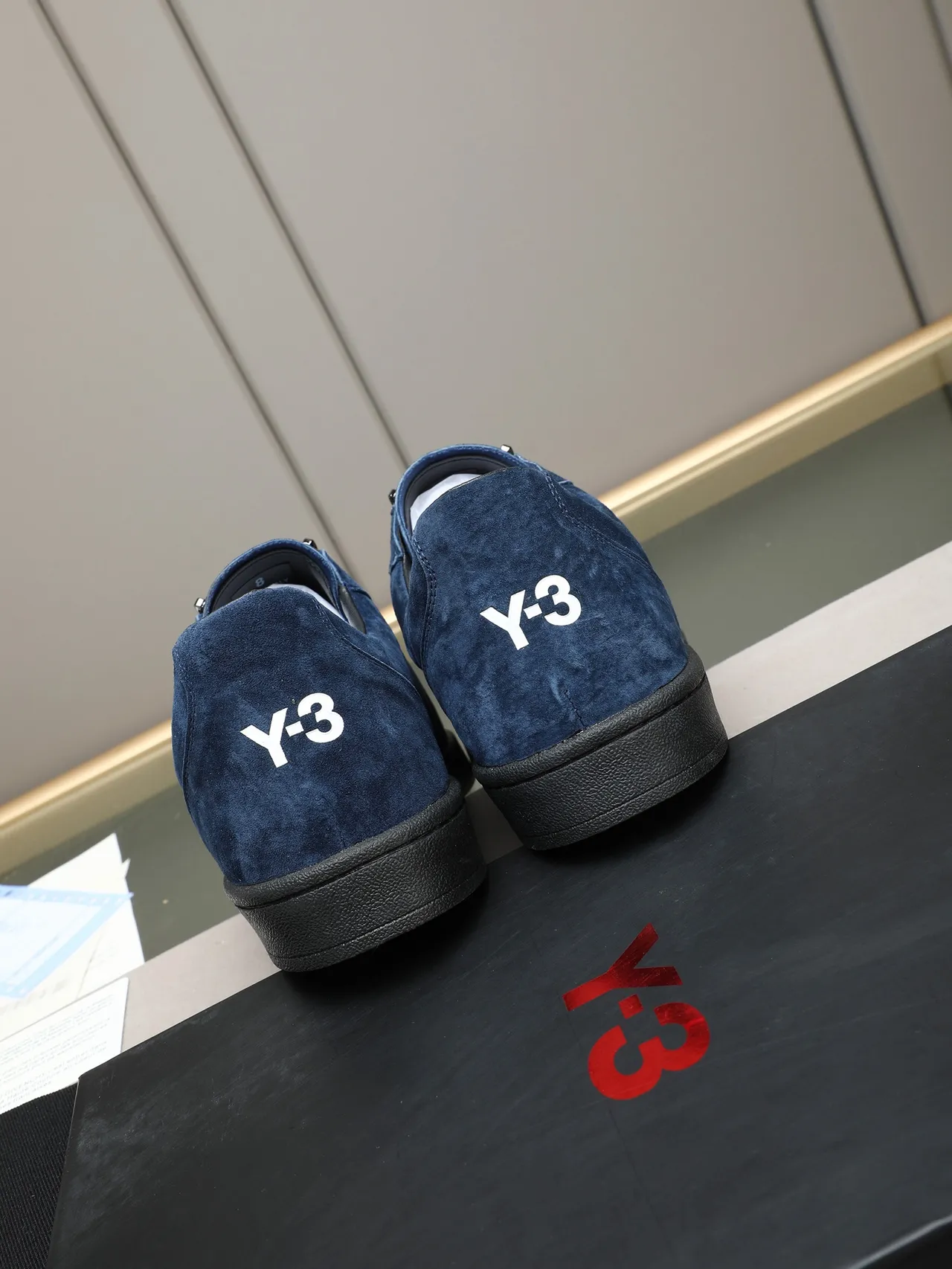 Adidas Blue Black Suede Upper Zipper Closure Lifestyle Sneakers