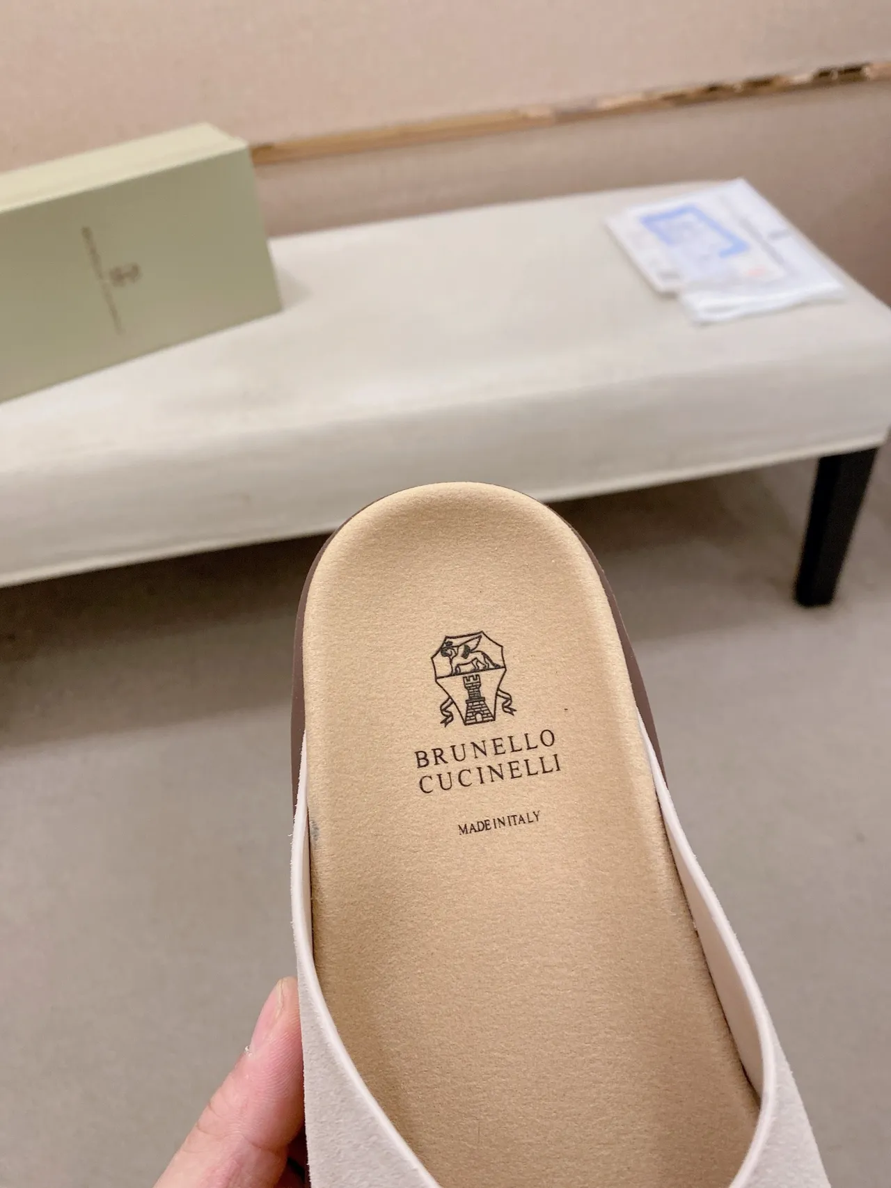 Brunello Cucinelli Crisscross Strap Flat Slide Casual Sandals