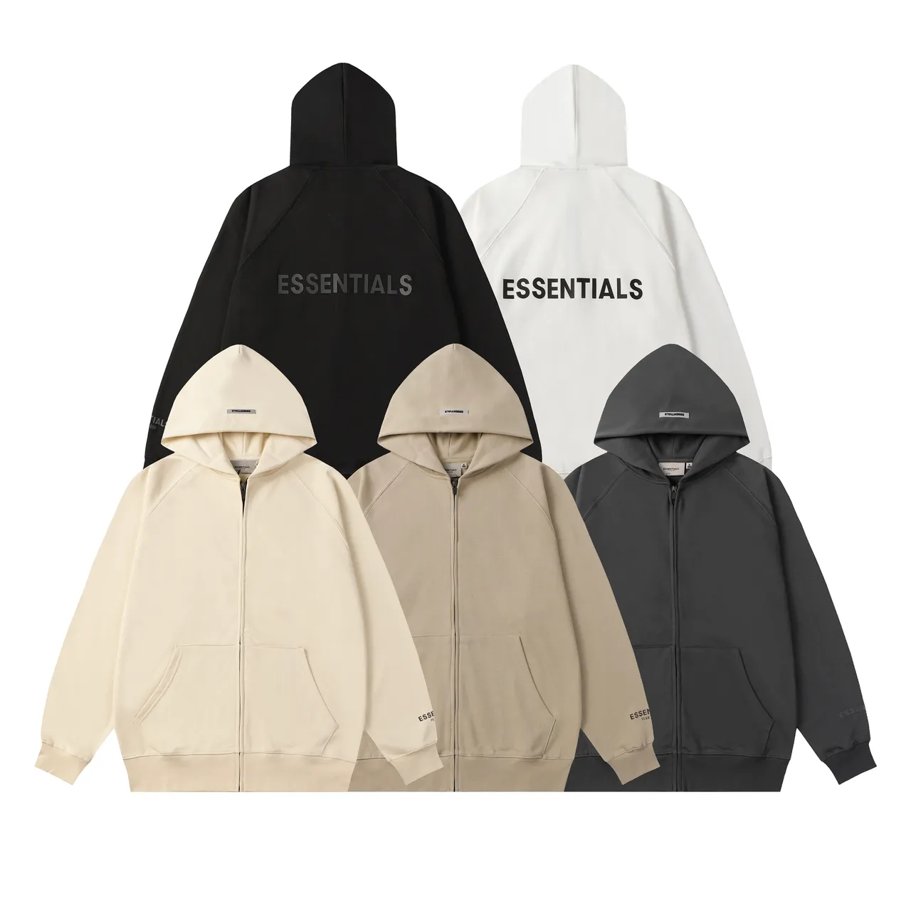 Fear of God Essentials Oversized Raglan Sleeve Full-Zip Hoodie