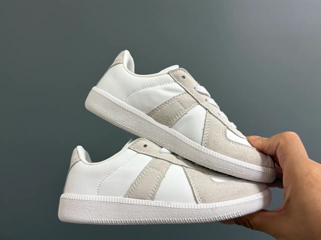Black and White Panelled Suede Lifestyle Sneakers