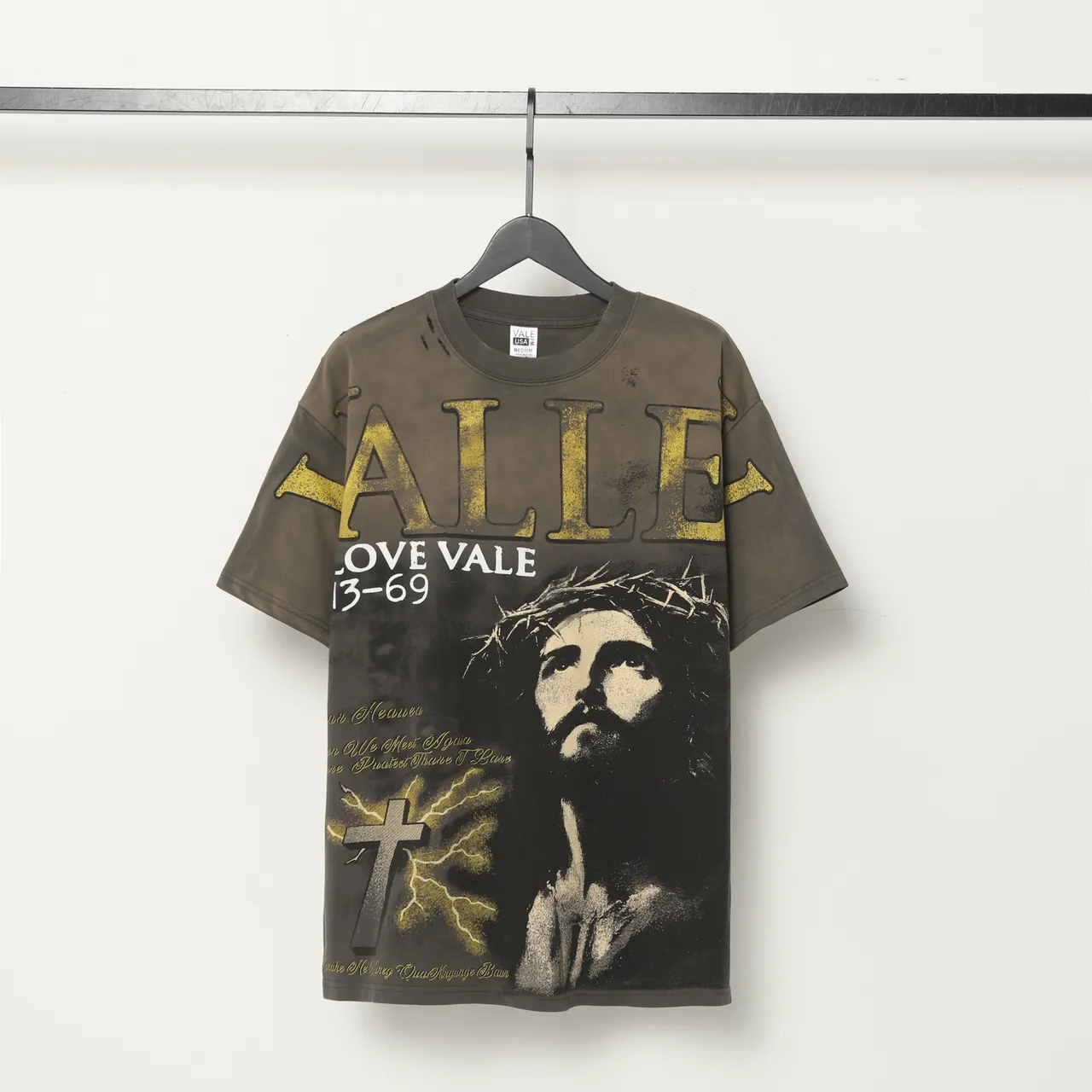 Vale Forever Distressed Graphic Print Oversized T-Shirt