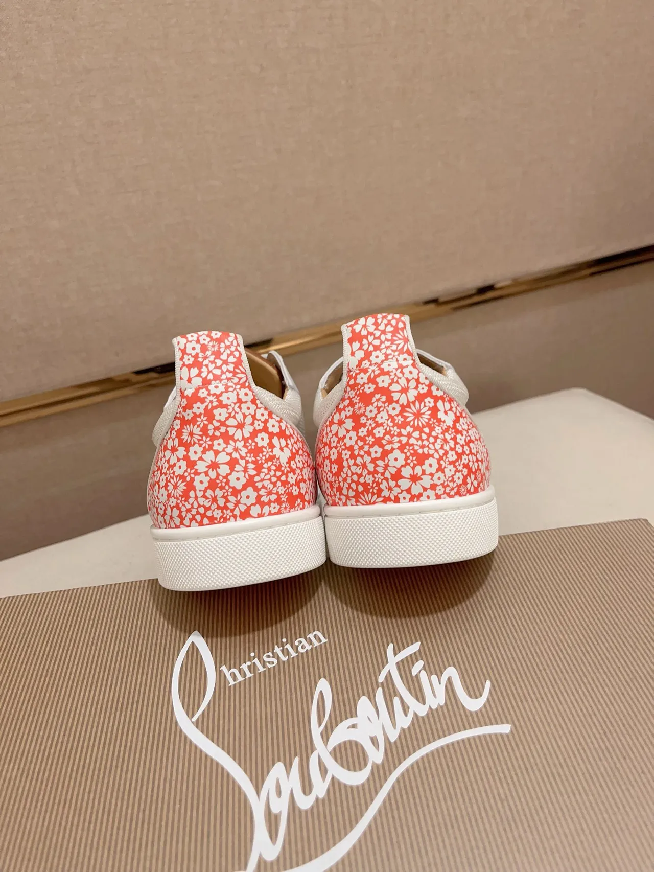 Christian Louboutin White Black Studded Toe Cap Mesh And Leather Paneling Lifestyle Sneakers