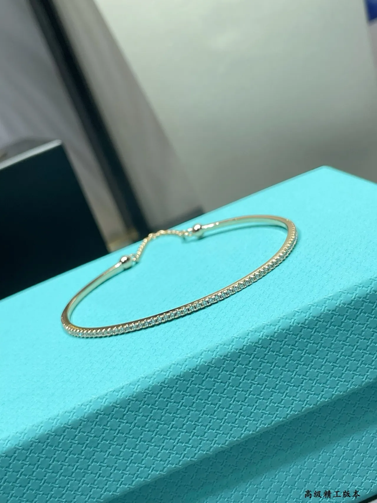 Tiffany & Co. Pave Diamond Bangle Bracelets