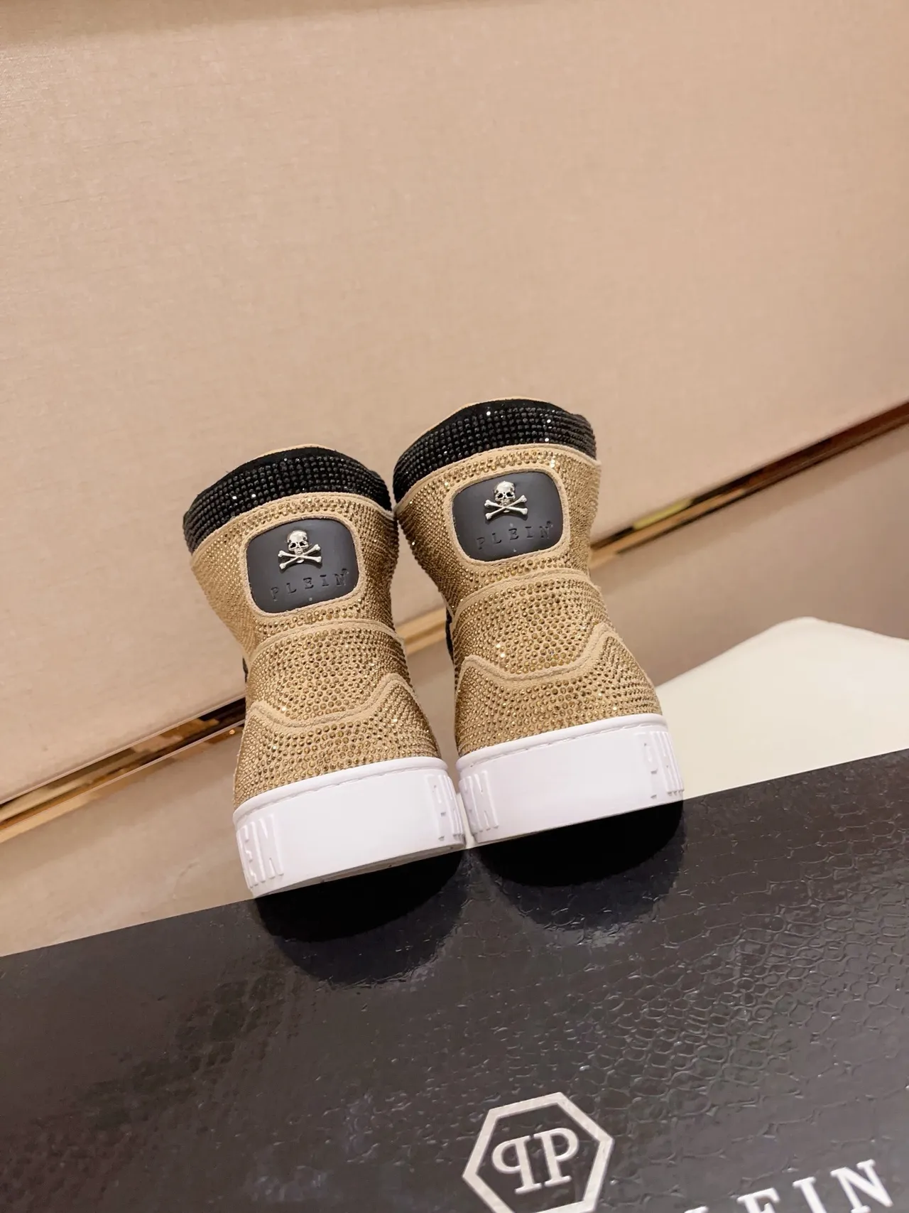 Philipp Plein Crystal Skull High-Top Lifestyle Sneakers