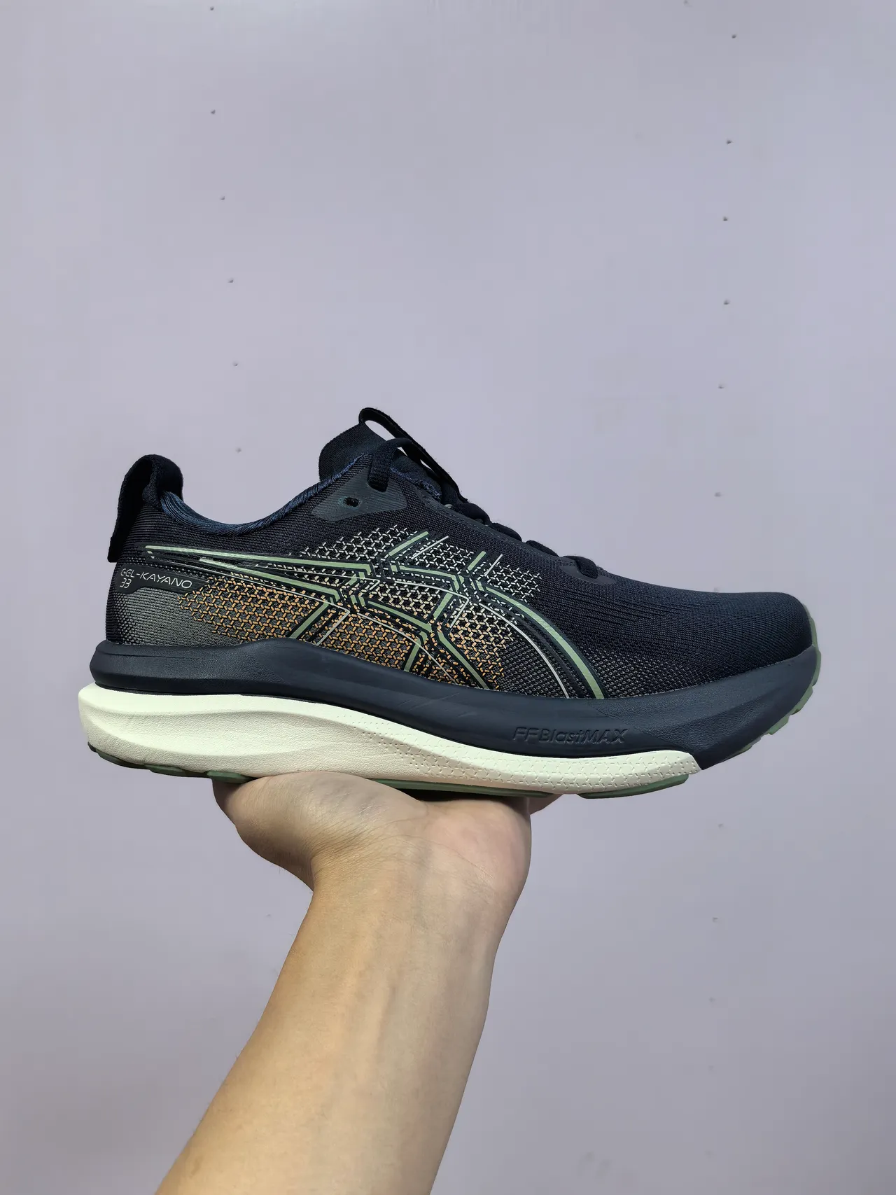 ASICS Gel-Kayano 33 Black Olive Running Shoes