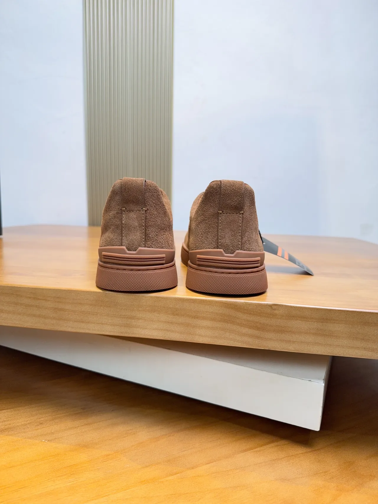 Zegna Suede Slip-On Brown Lifestyle Sneakers