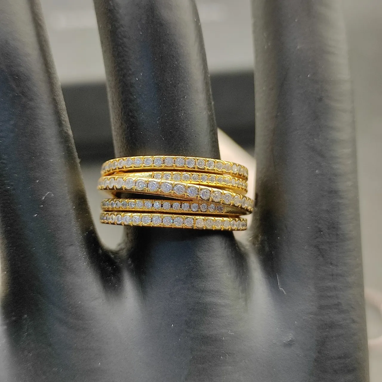 Tiffany & Co. T Collection Twisted Rope and Pavé Diamond Stacking Rings