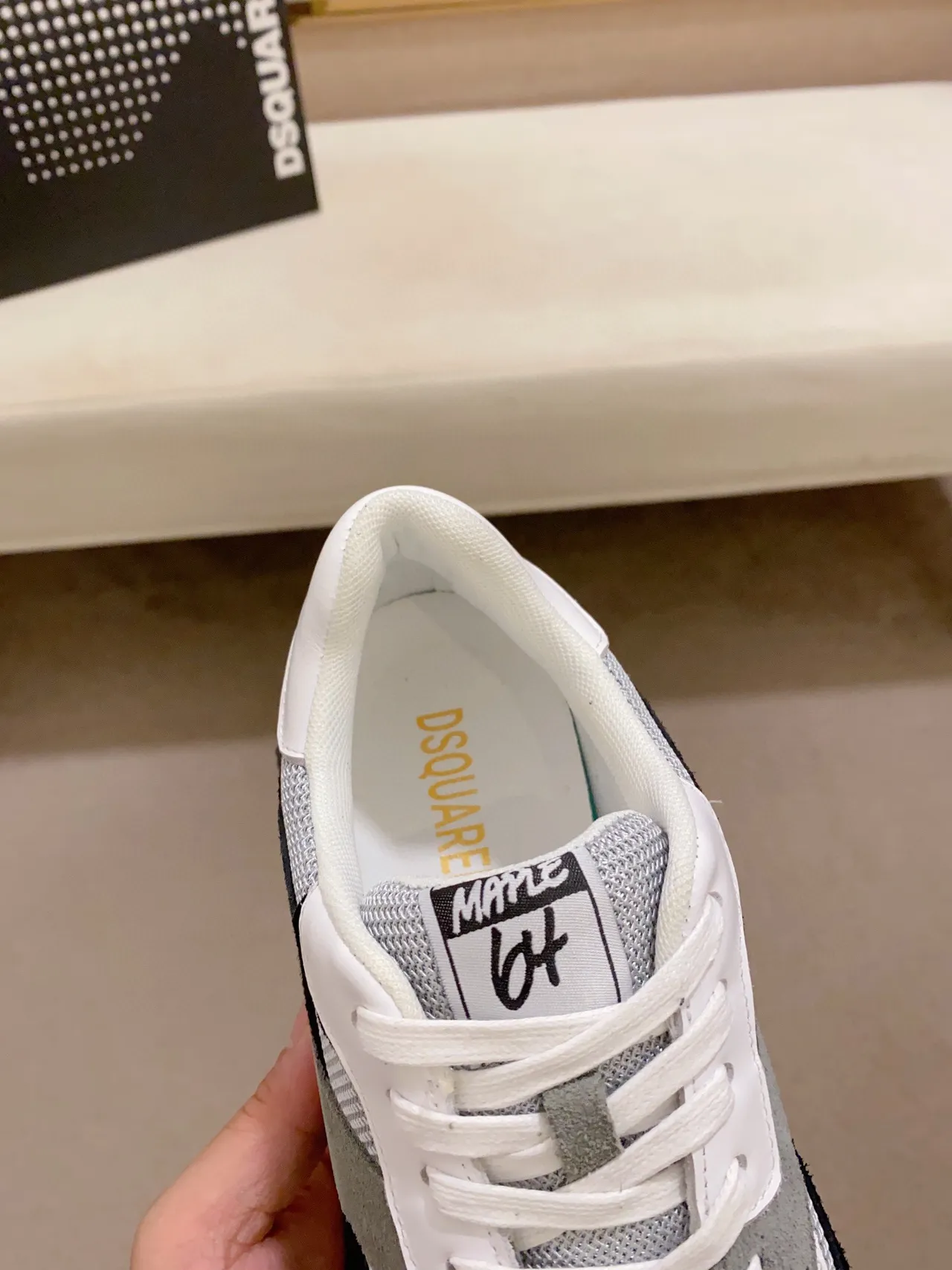 Dsquared2 ICON Black Gray White Layered Chunky Sneakers