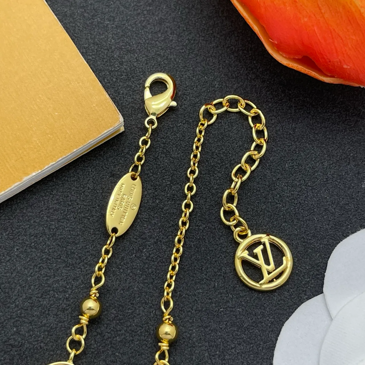 Louis Vuitton Blossom Gold-Tone Flower Charm Bracelet