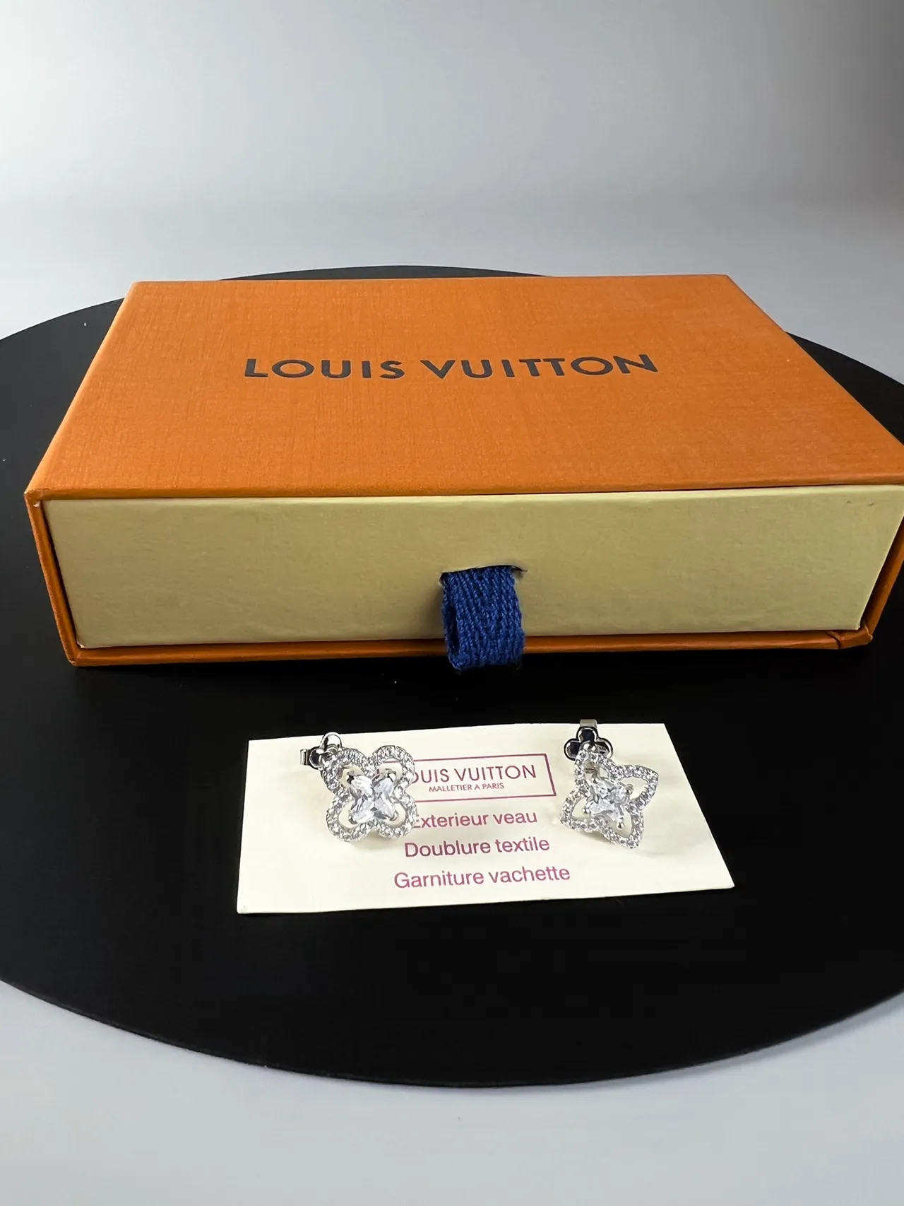 Louis Vuitton Floral Pavé Crystal Stud Earrings