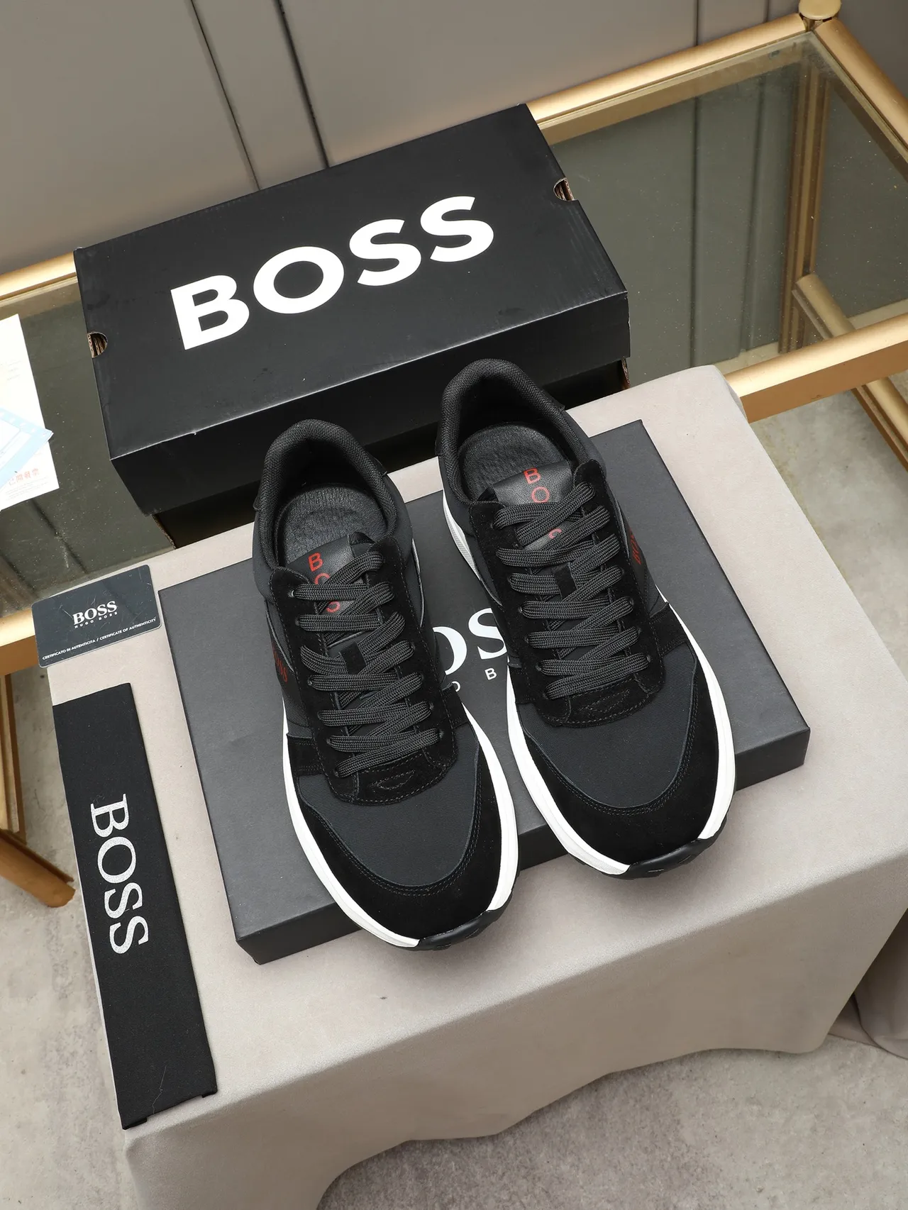 Hugo Boss Black and White Lifestyle Sneakers