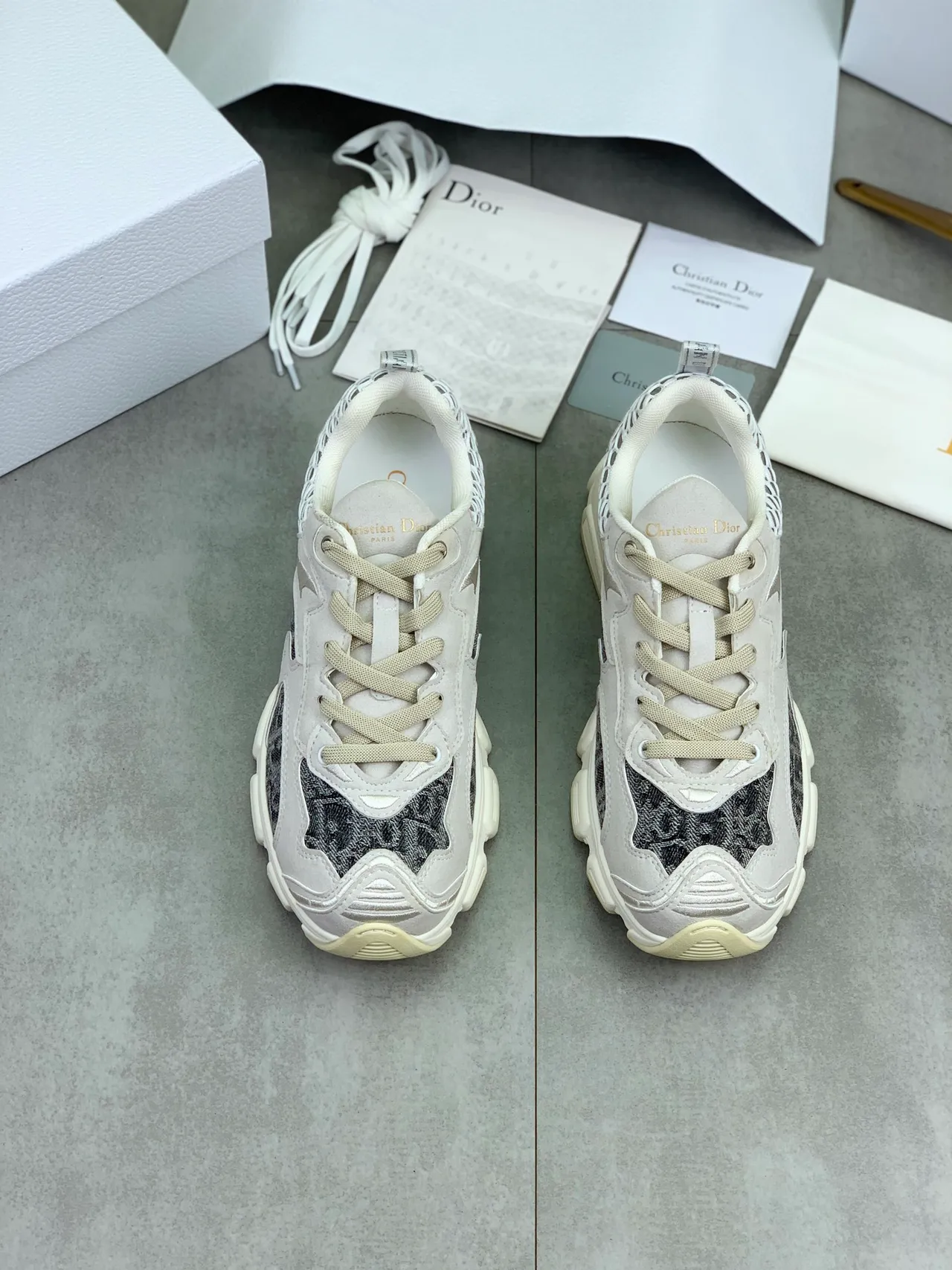 Dior B23 Monogram Chunky Sneakers