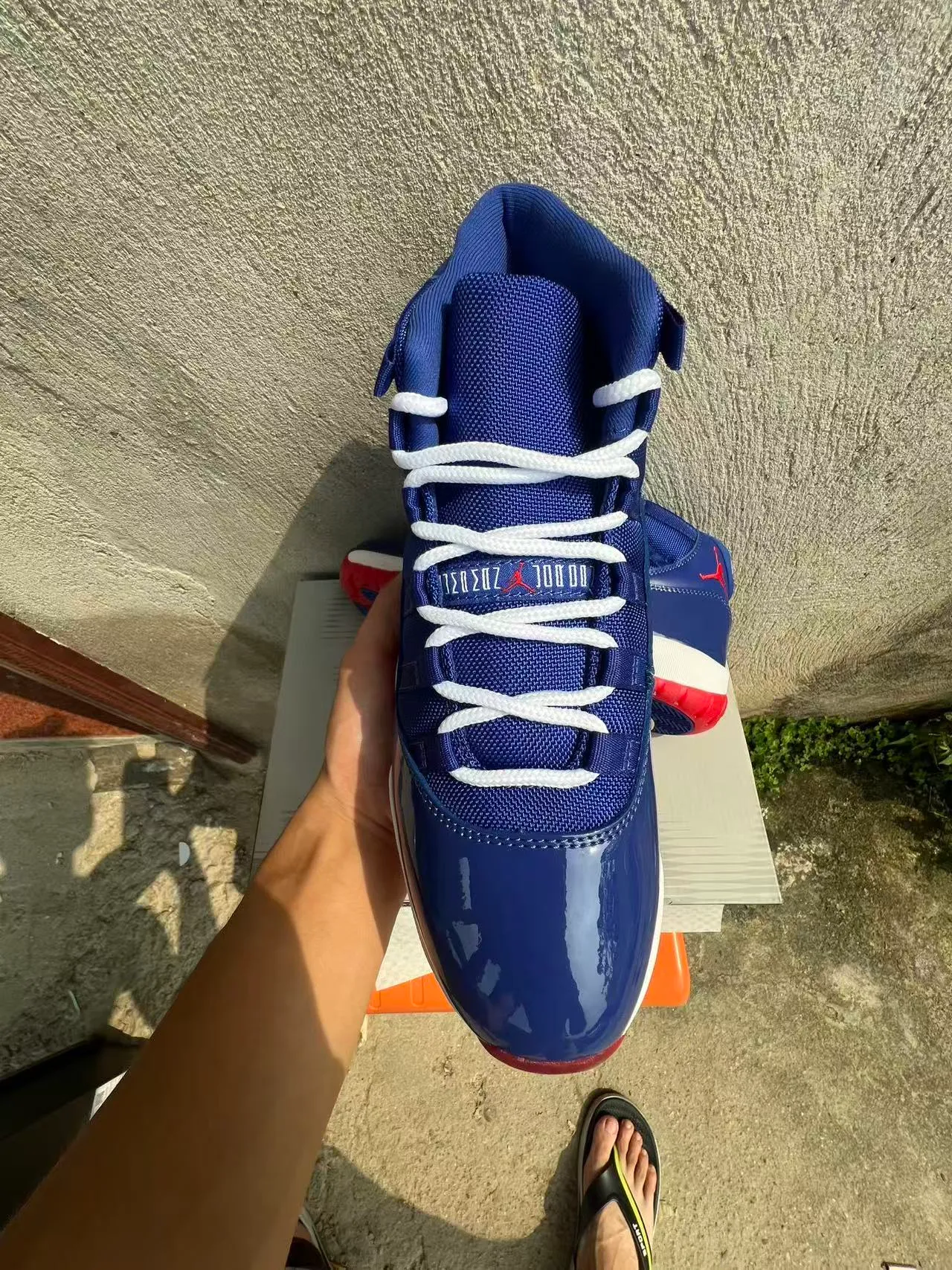 Air Jordan 11 Royal Blue White Red Basketball Shoes