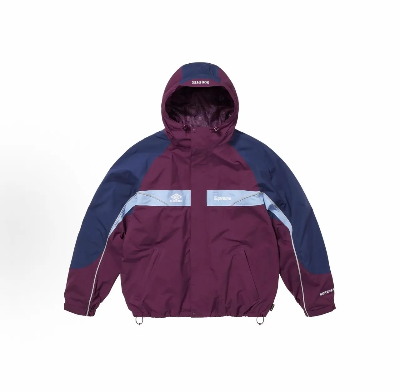Supreme GORE-TEX Hooded Black White Snap-Front Jacket
