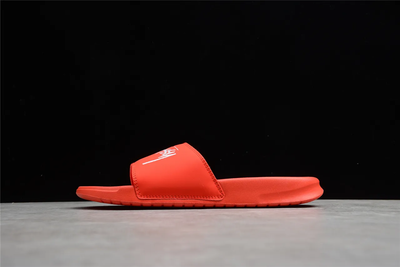 Stussy x Nike Benassi Slide Orange Slippers