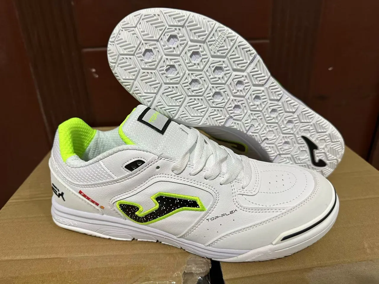Joma Top-Flex White Neon Yellow Teal Lifestyle Sneakers