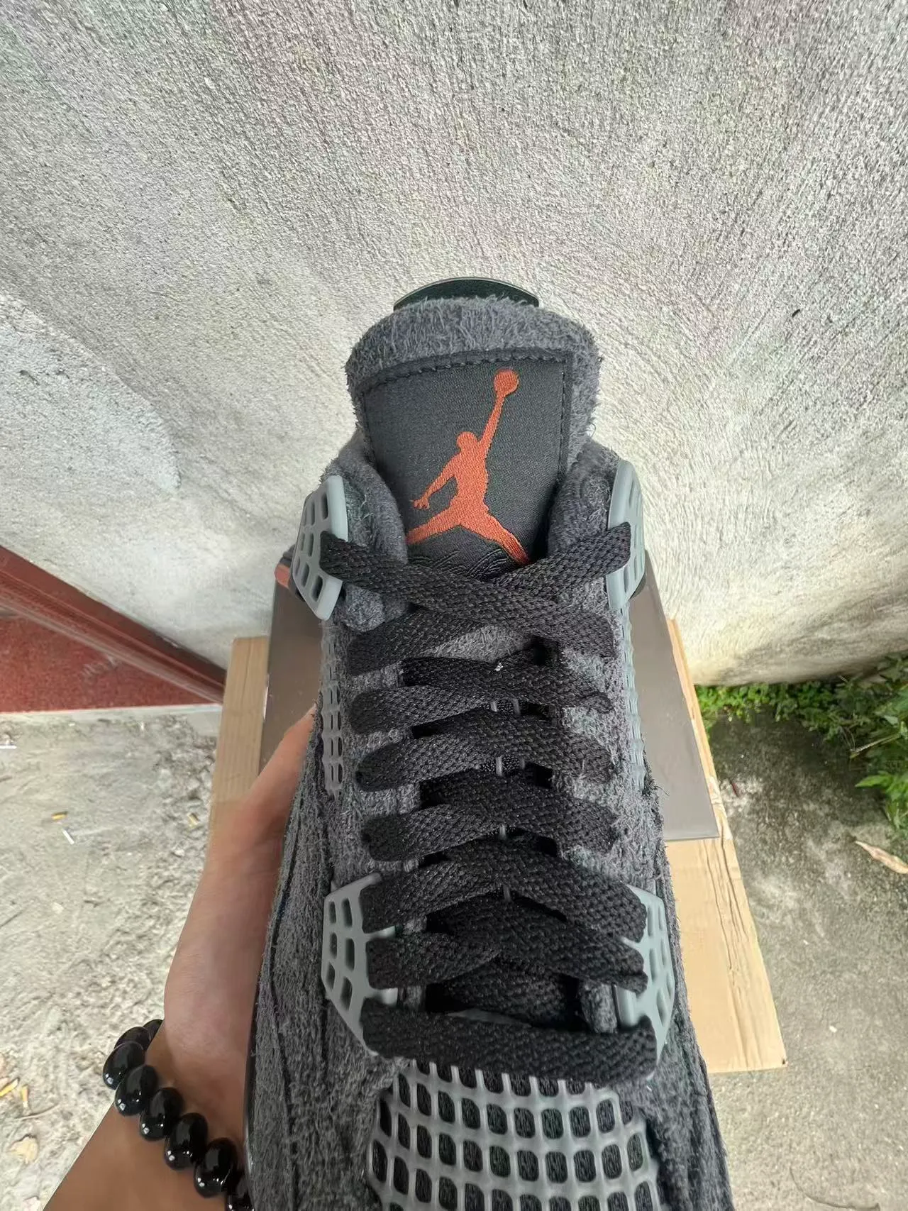 Nike Air Jordan 4 Gray Black Beige Basketball Shoes
