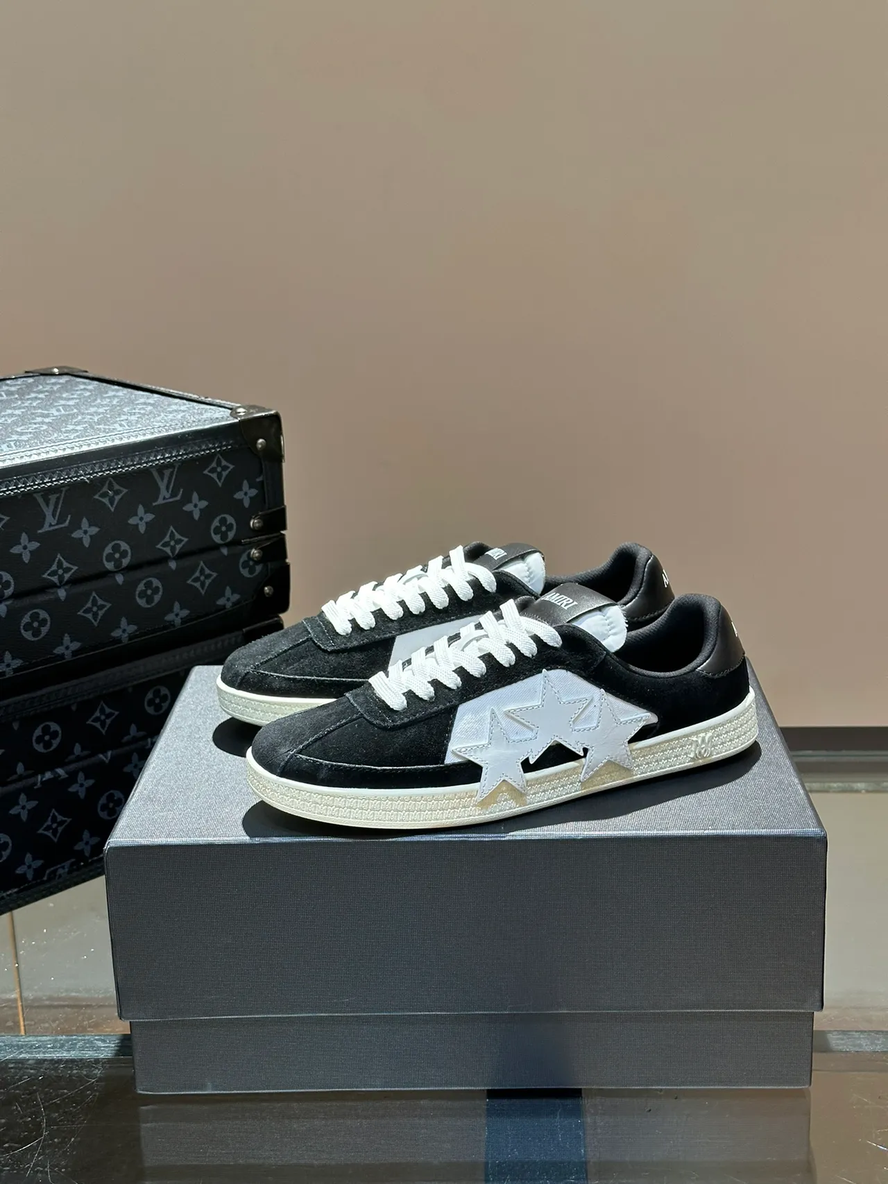 Golden Goose Super-Star Black Suede Three-Star Lifestyle Sneakers