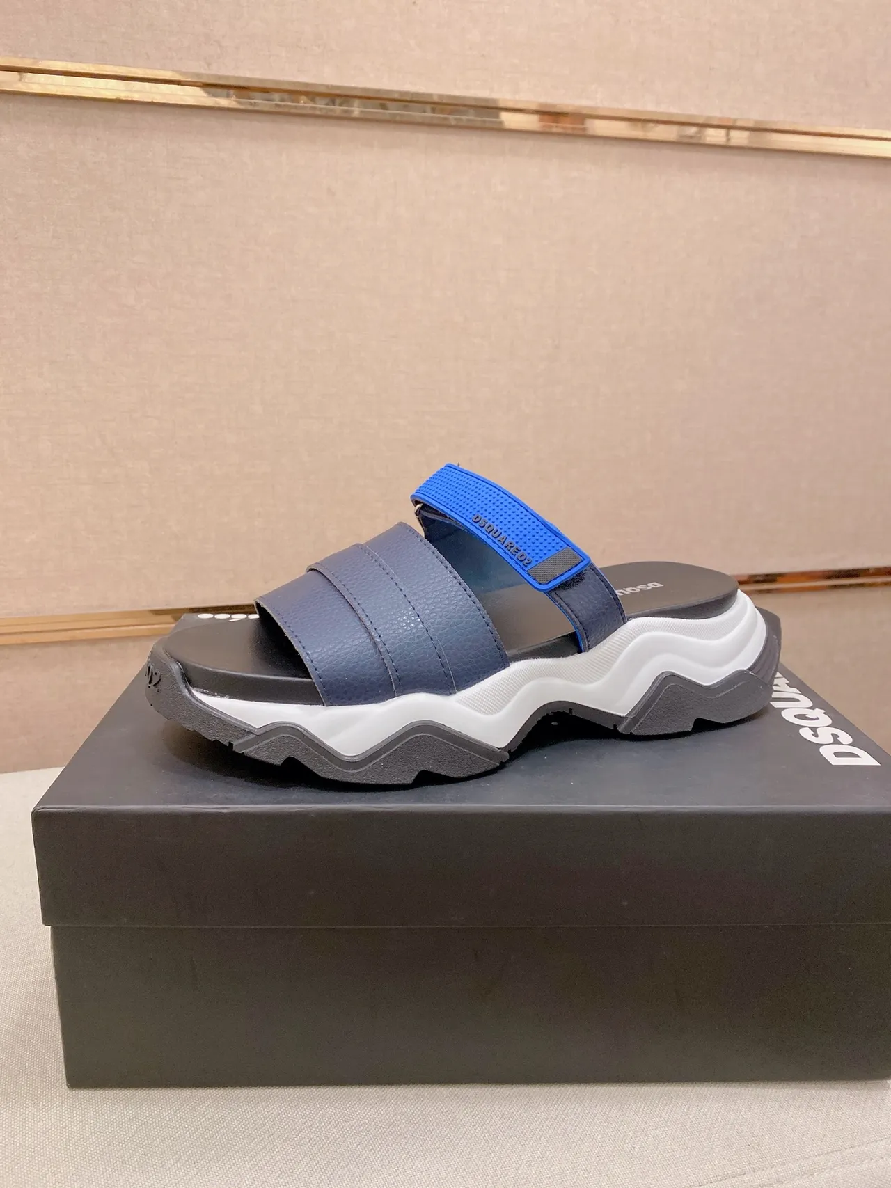 Dsquared2 ICON Navy and Blue Platform Casual Sandals