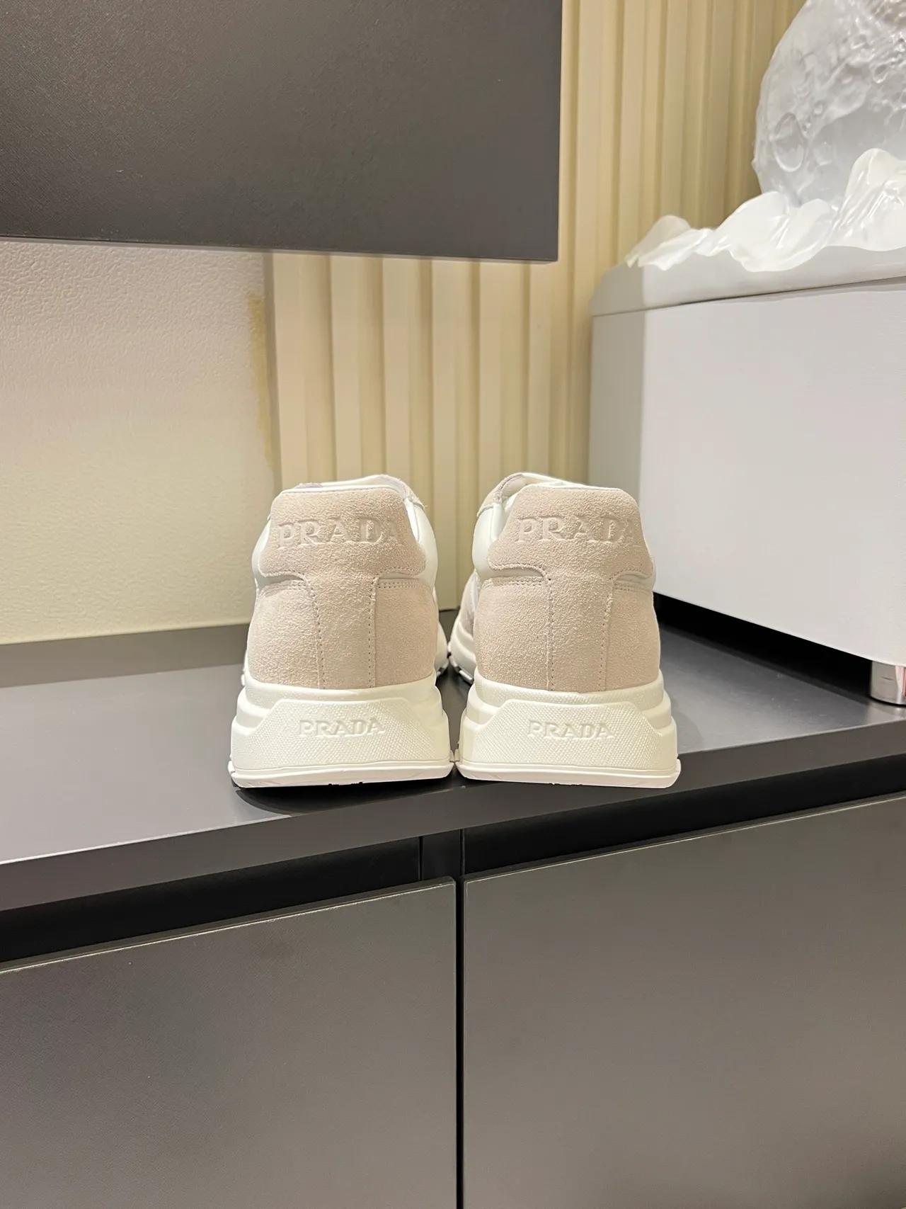 Prada Cloudbust Off-White and Beige Lifestyle Sneakers