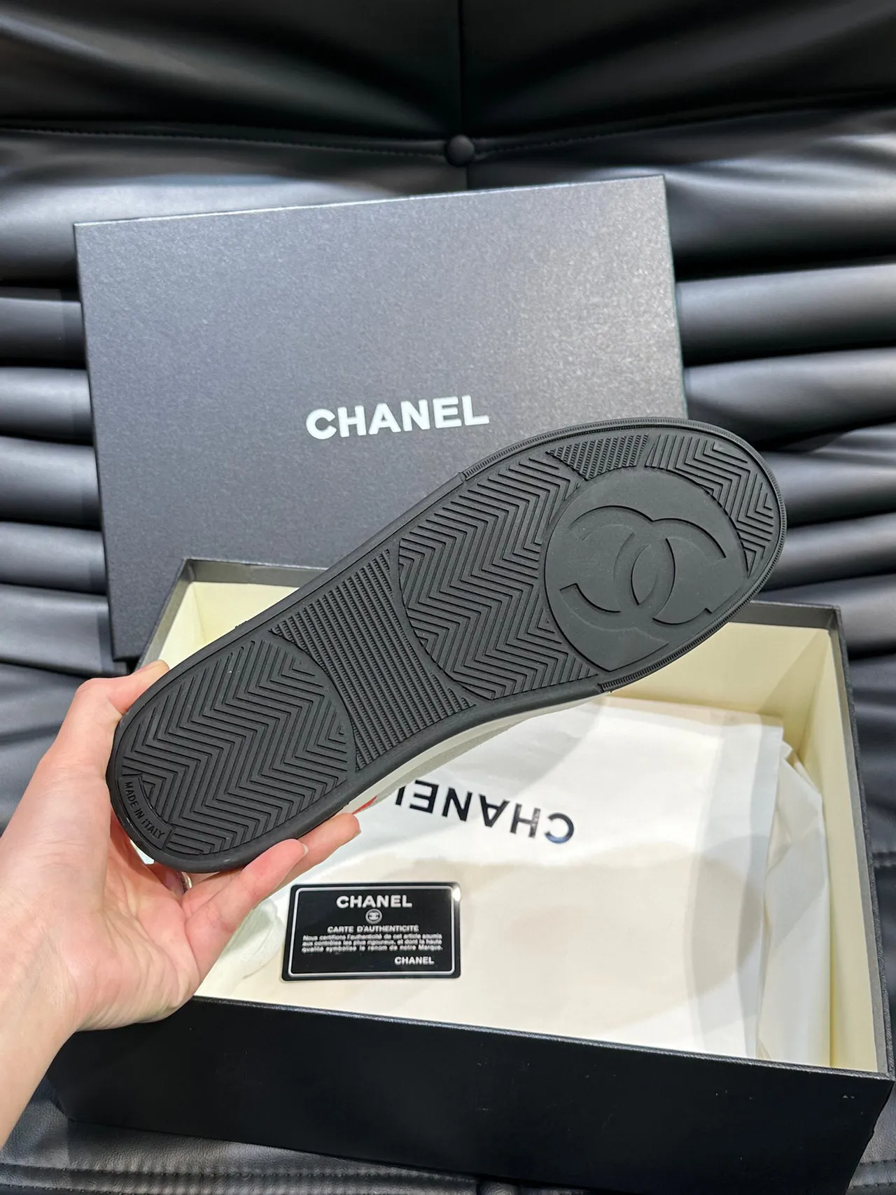 Chanel Color-Blocked Suede and Leather Lifestyle Sneakers