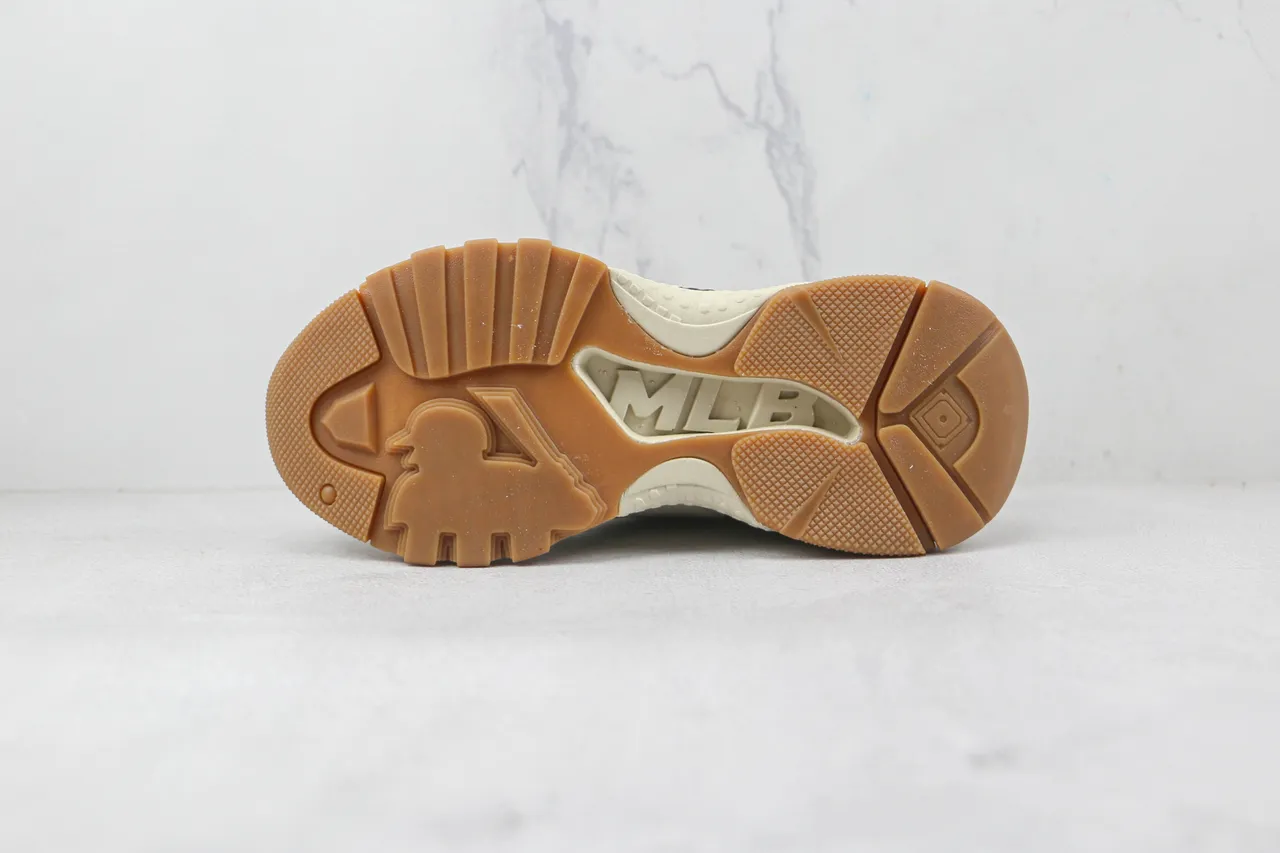 New Era Beige Black Sole Oversized NY Logo Chunky Sneakers