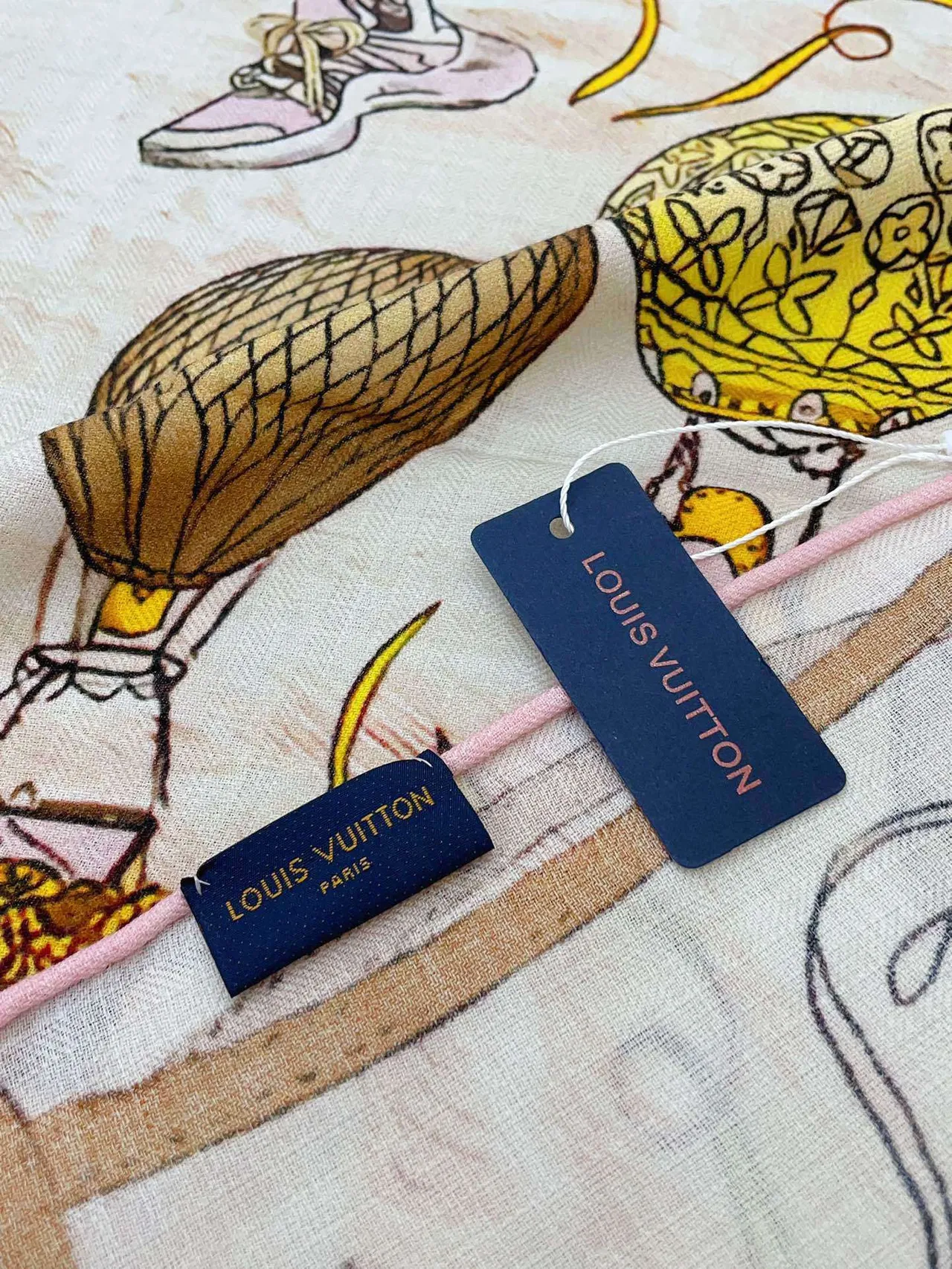 Louis Vuitton Illustrated Print Silk Scarf