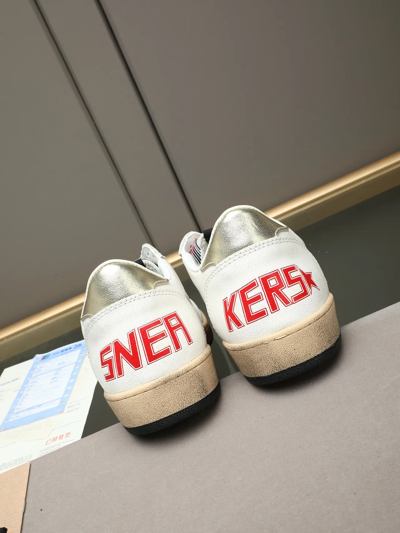Golden Goose Ball Star White Navy Star Lifestyle Sneakers