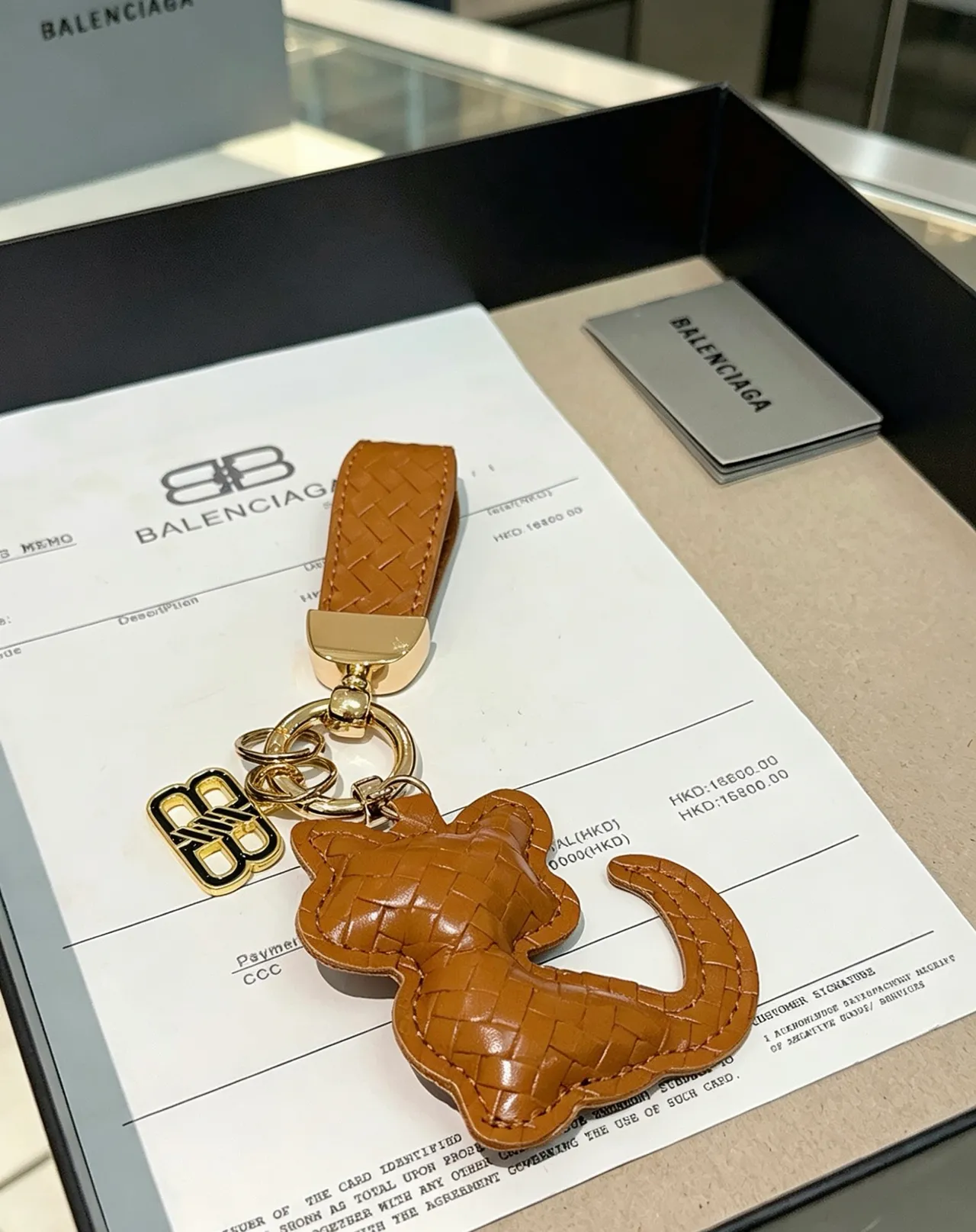 Bottega Veneta Brown Gold Intrecciato Woven Leather Cat-Shaped Charm Handbag