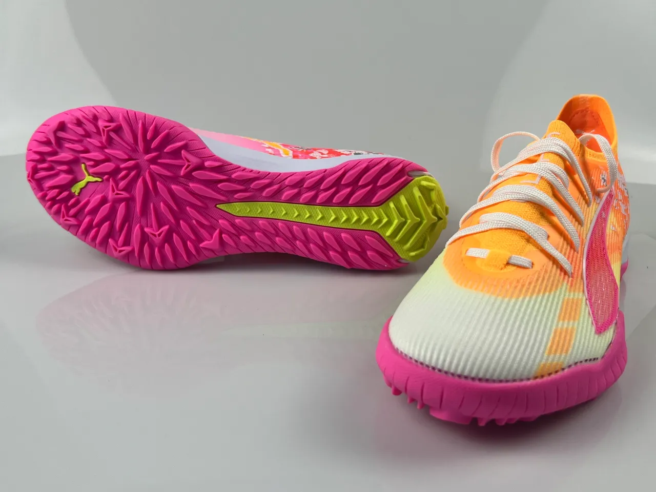 Puma Future Z Pink Orange Low-Cut Knit-Synthetic Upper Sneakers