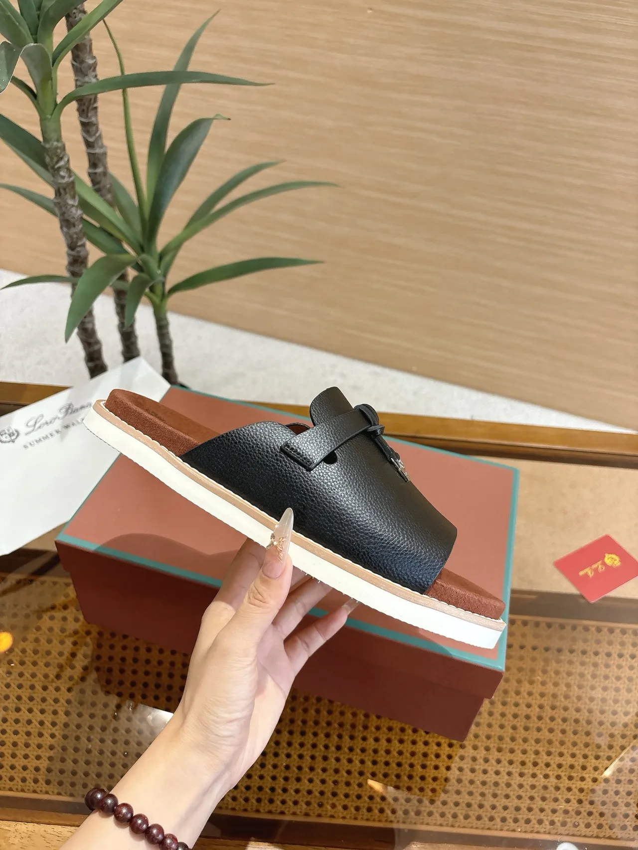 Loro Piana Summer Walk Knotted Strap Slippers