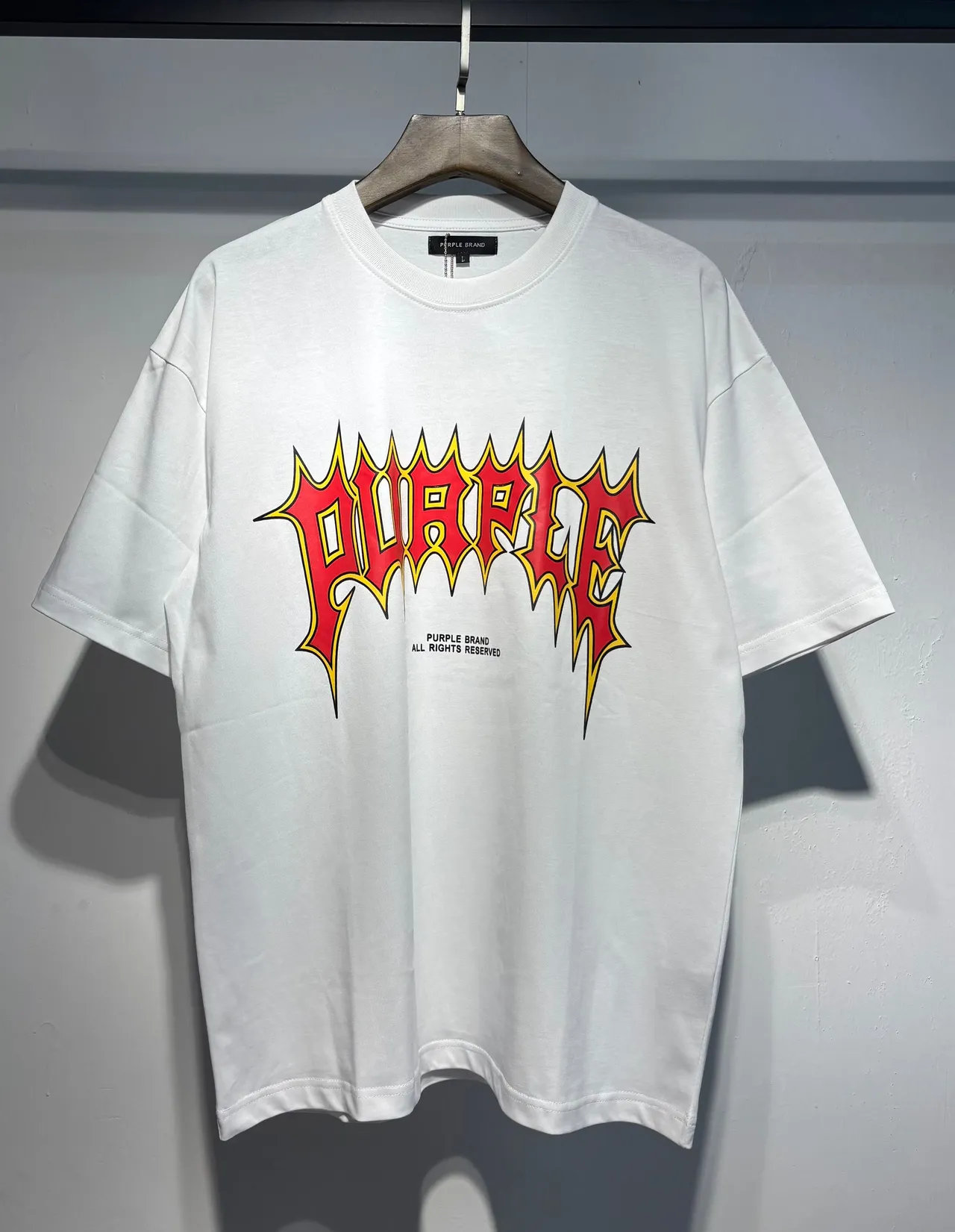Purple Brand Flame Logo Oversized T-Shirt