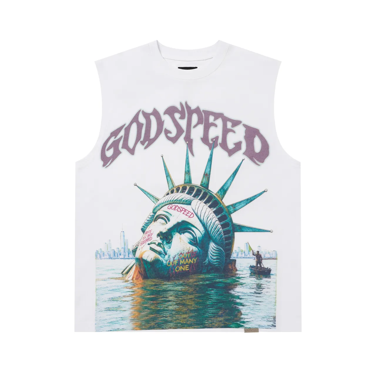 Godspeed Statue of Liberty Submerged Graphic Vest Top