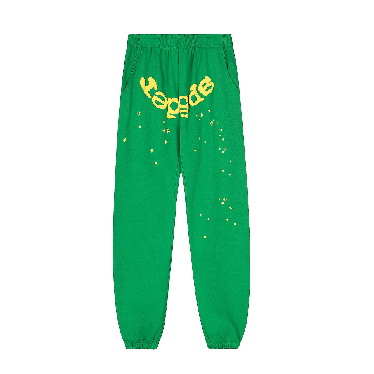 Green Yellow Graphic-Print Hooded Tracksuit