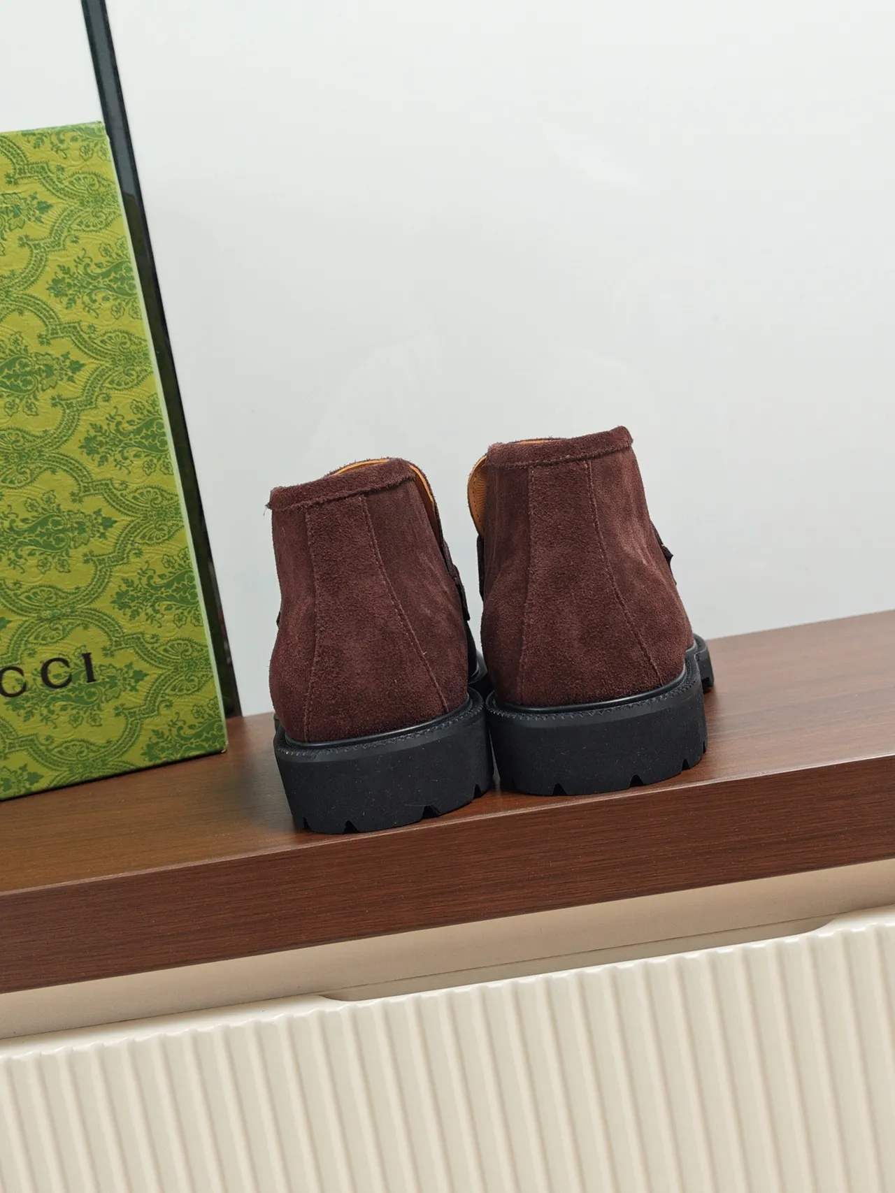 Gucci Horsebit 1955 Brown Suede Ankle Boot