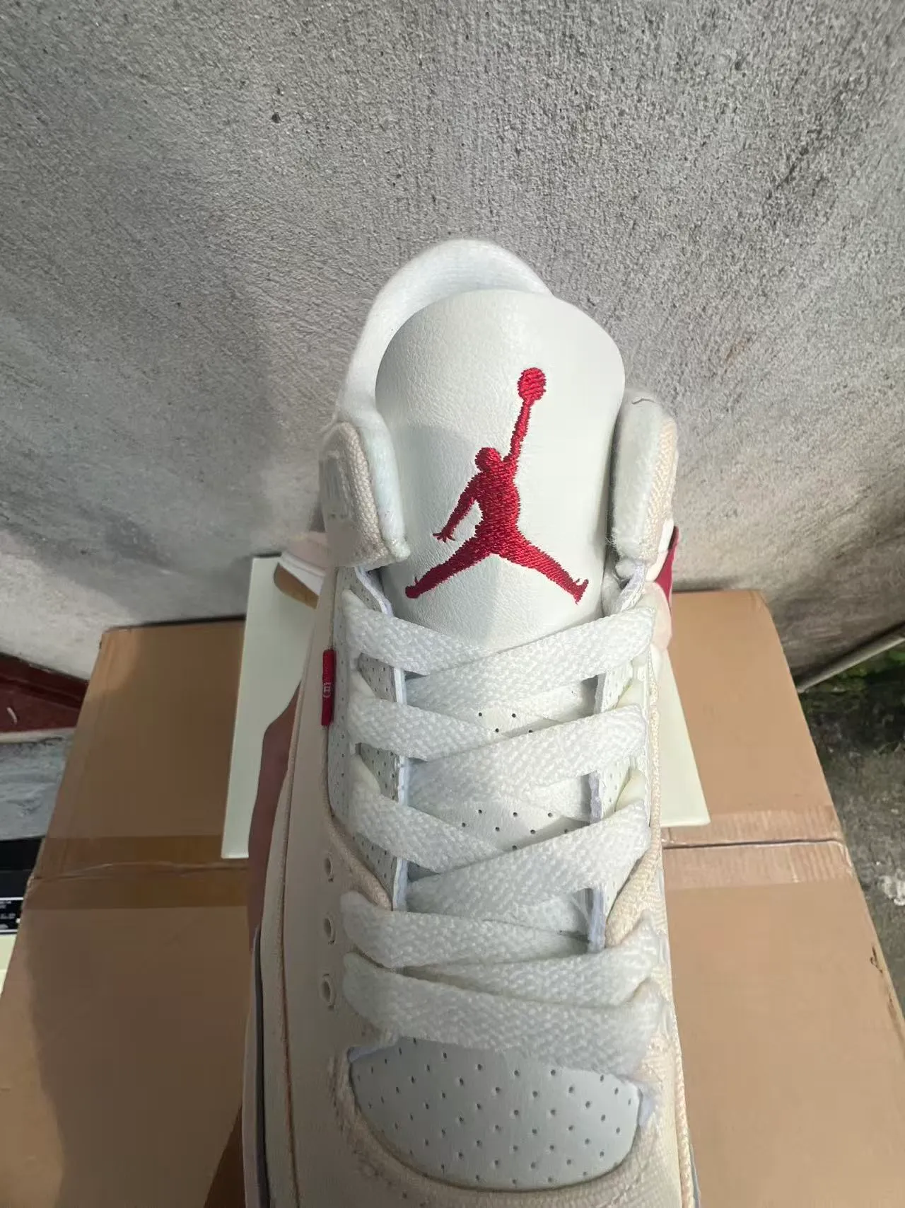 Levi's Beige Red High-Top Canvas-Suede Hybrid Upper Sneakers