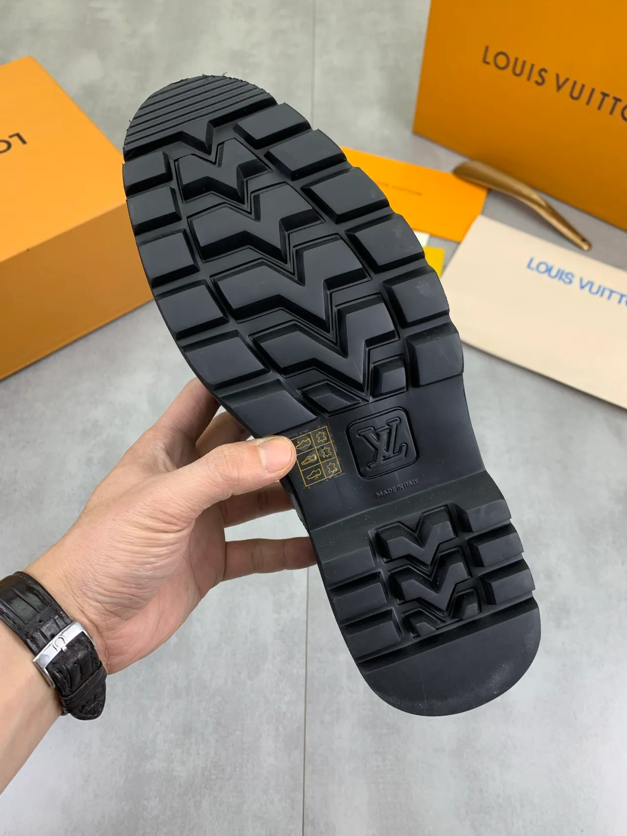 Louis Vuitton Checkered Monogram Cap-Toe Leather Shoes