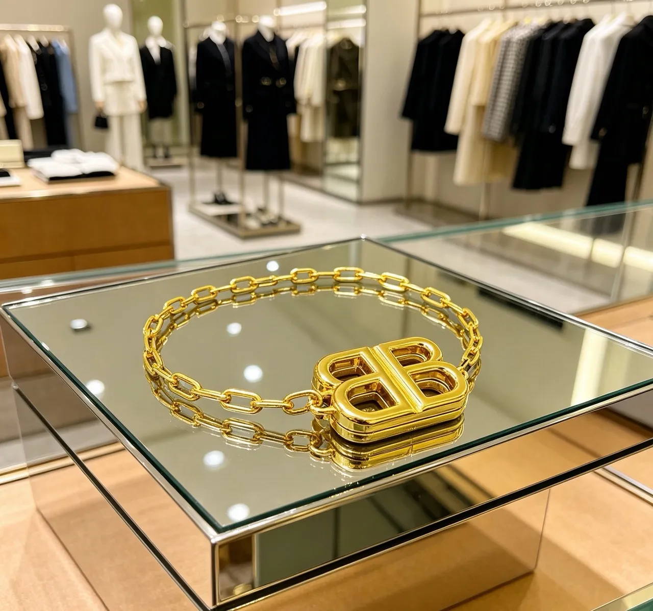 Balenciaga BB Chain Bracelet Gold Tone Bracelet