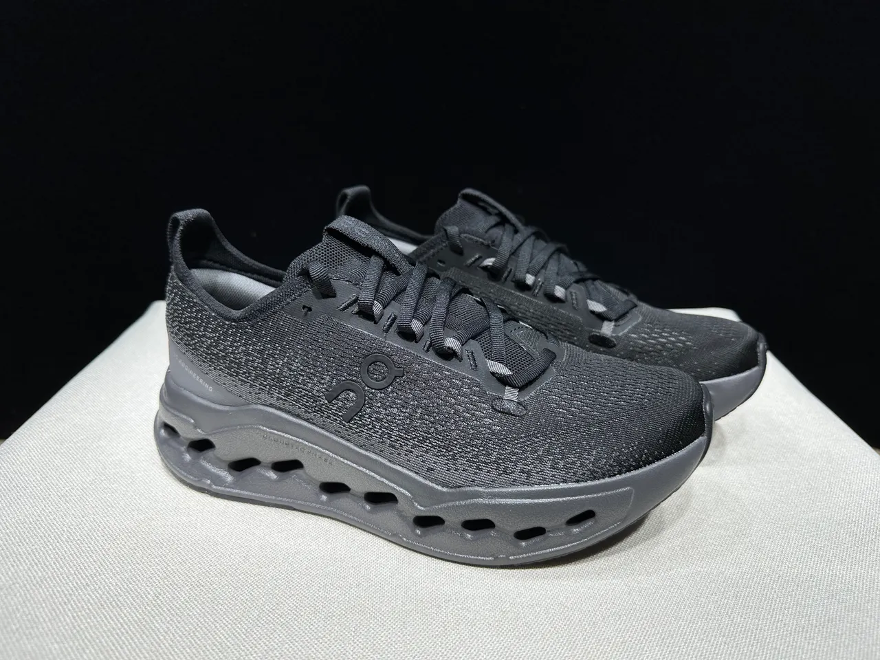 On Cloudmonster Black Running Shoes