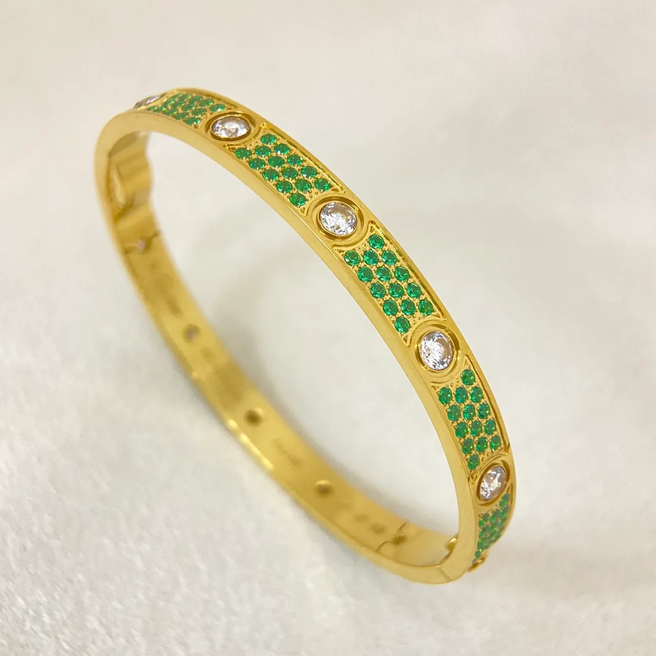 Cartier Juste un Clou Triple Stack Pavé Gemstone Bracelets