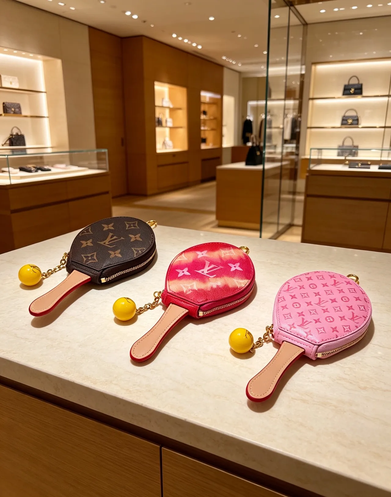 Louis Vuitton Ping Pong Monogram Pink Coin Purse